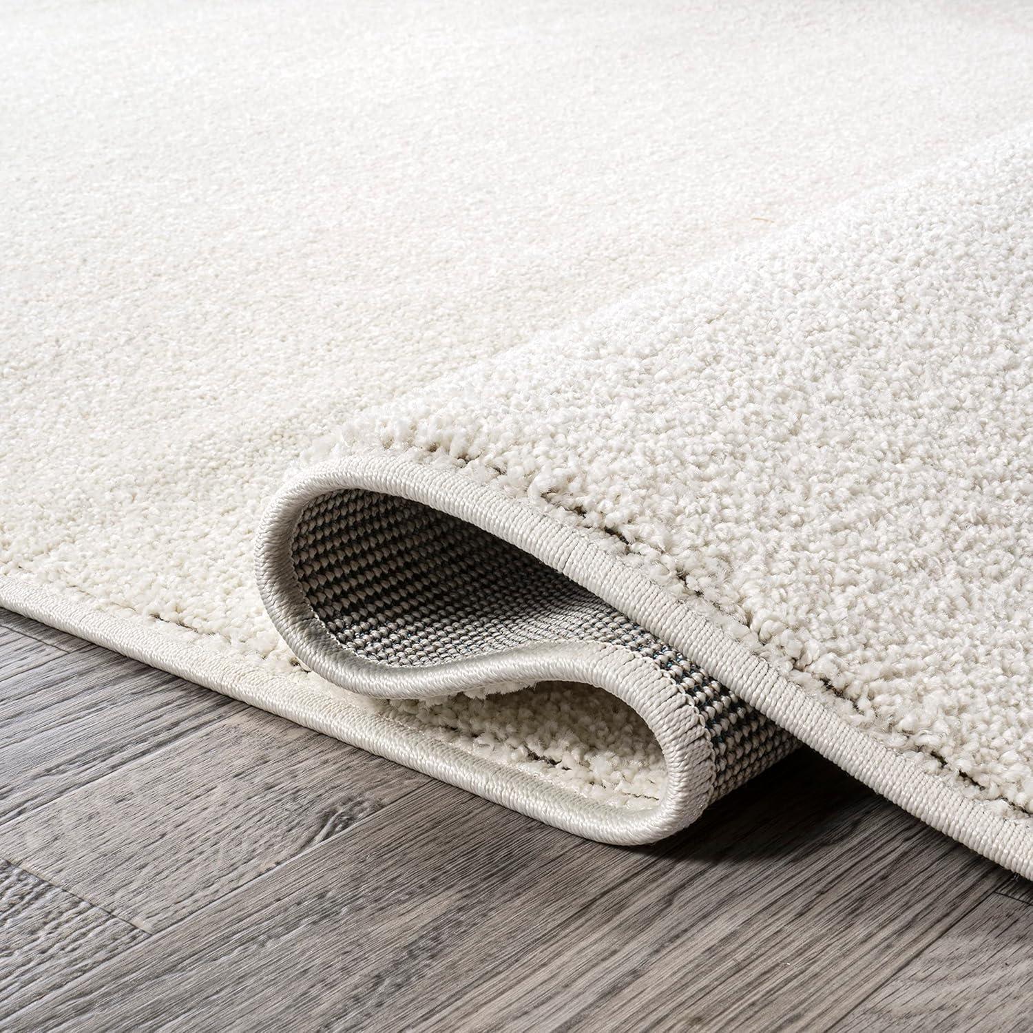 image:imageJONATHAN Y Haze Solid LowPile Cream Indoor Area Rug 5x8 CoastalBohemianMinimalistClassic EasyCleaning for Living RoomBedroomKitchenPet FriendlyNonShedding SEU100T5