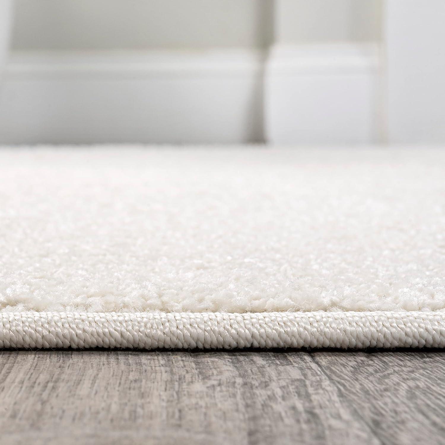 image:imageJONATHAN Y Haze Solid LowPile Cream Indoor Area Rug 5x8 CoastalBohemianMinimalistClassic EasyCleaning for Living RoomBedroomKitchenPet FriendlyNonShedding SEU100T5