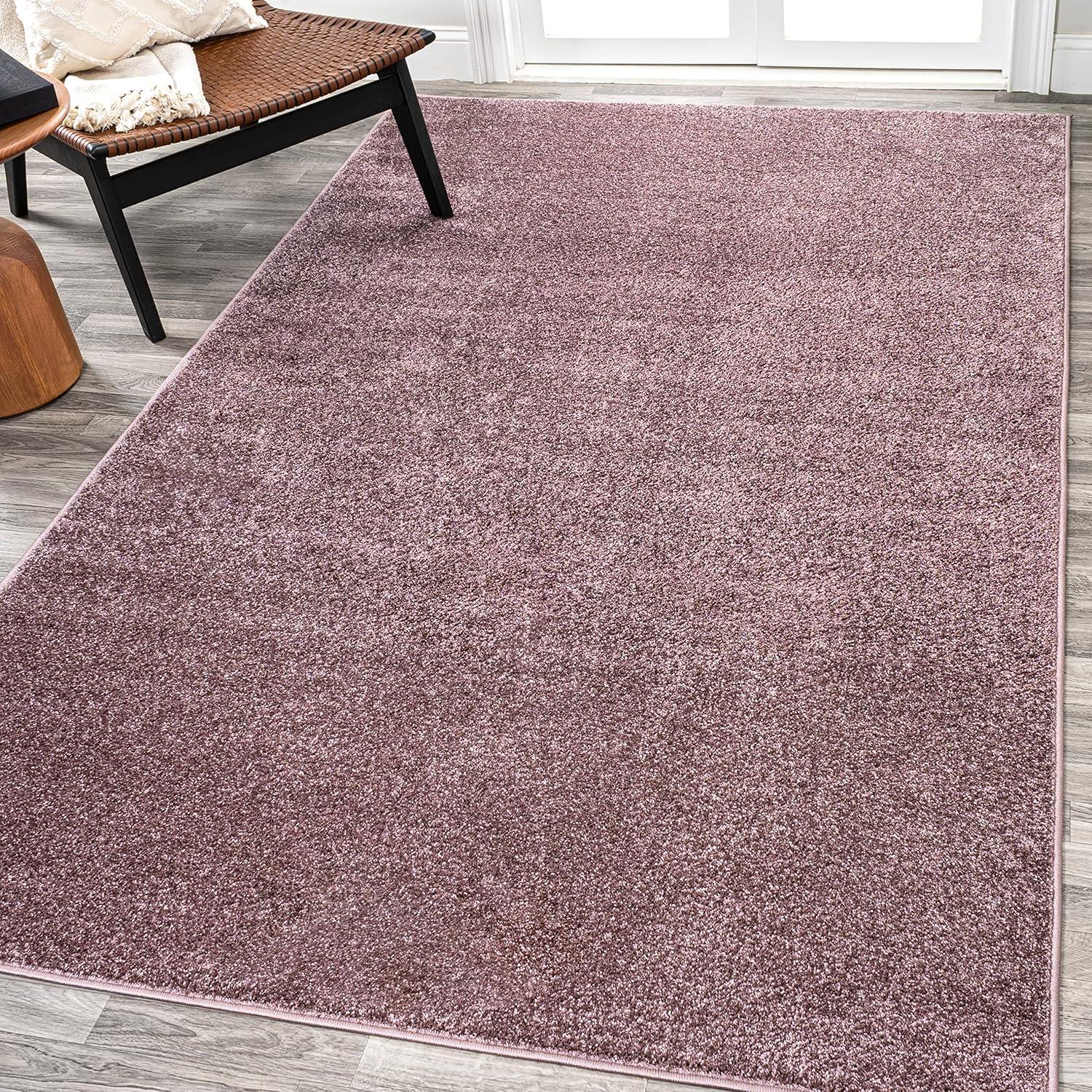 image:imageJONATHAN Y Haze Solid LowPile Light Purple Indoor Area Rug 5x8 CoastalBohemianMinimalistClassic EasyCleaning for Living RoomBedroomKitchenPet FriendlyNonShedding SEU100R5