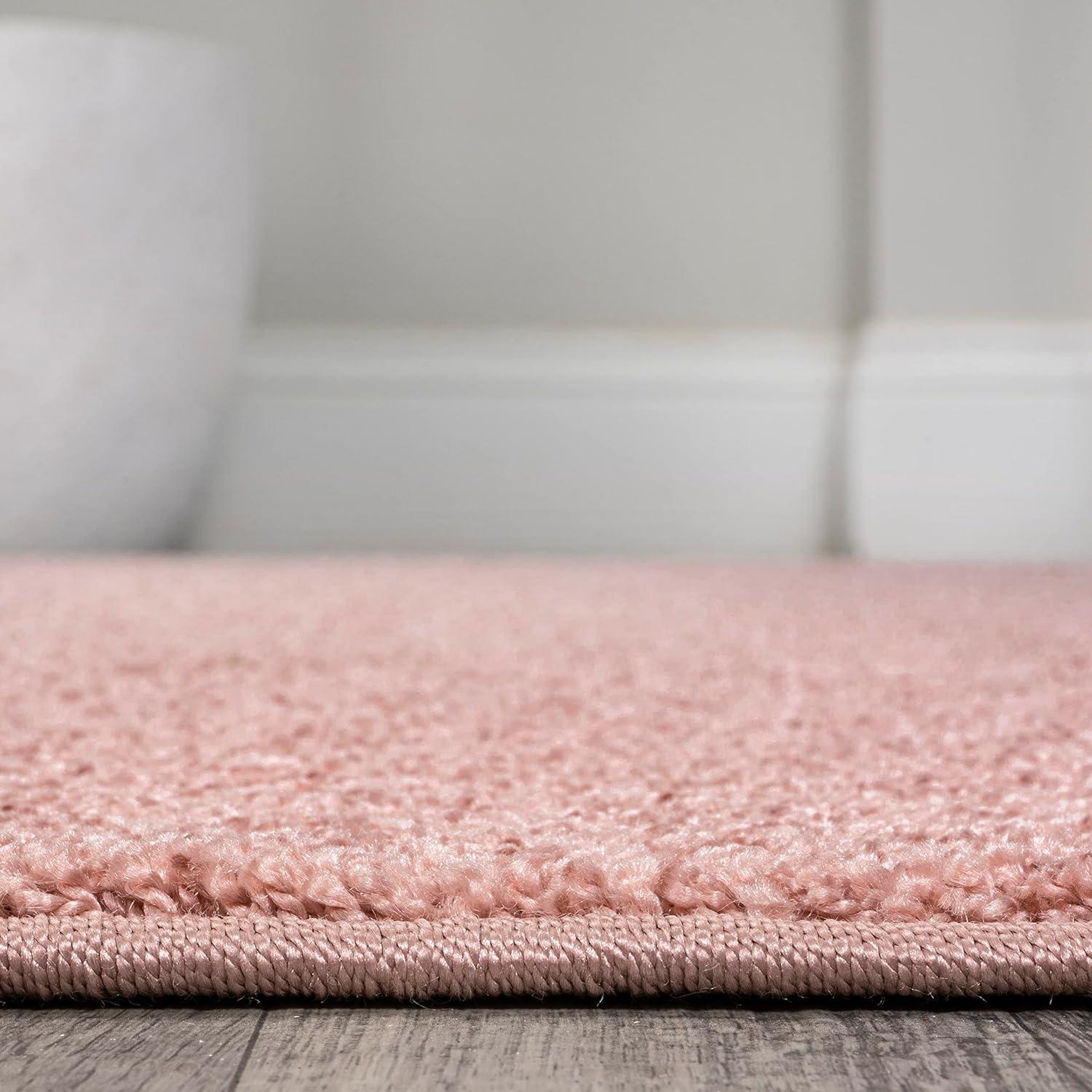 image:imageJONATHAN Y Haze Solid LowPile Pink Indoor Area Rug 5x8 CoastalBohemianMinimalistClassic EasyCleaning for Living RoomBedroomKitchenPet FriendlyNonShedding SEU100P5
