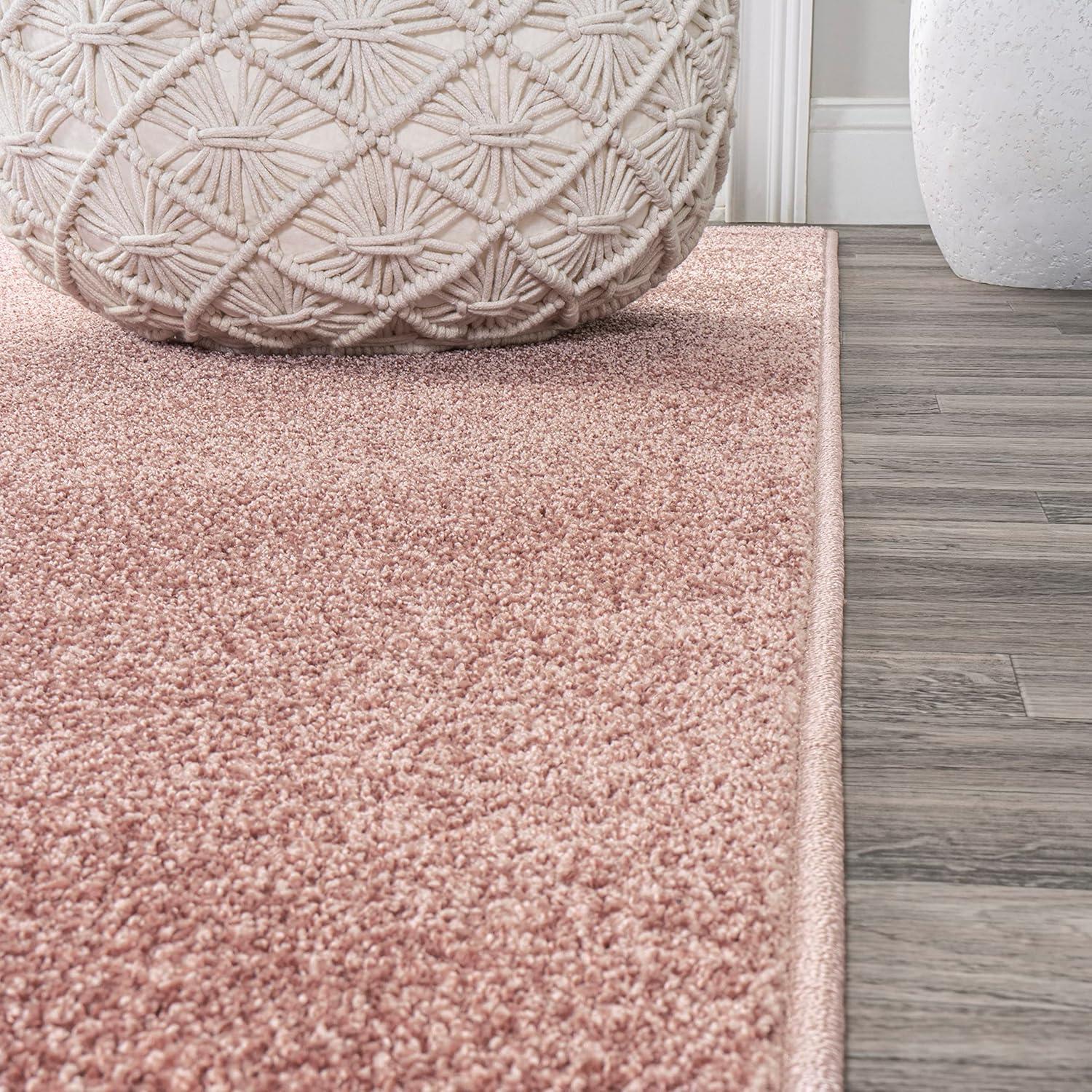 image:imageJONATHAN Y Haze Solid LowPile Pink Indoor Area Rug 5x8 CoastalBohemianMinimalistClassic EasyCleaning for Living RoomBedroomKitchenPet FriendlyNonShedding SEU100P5
