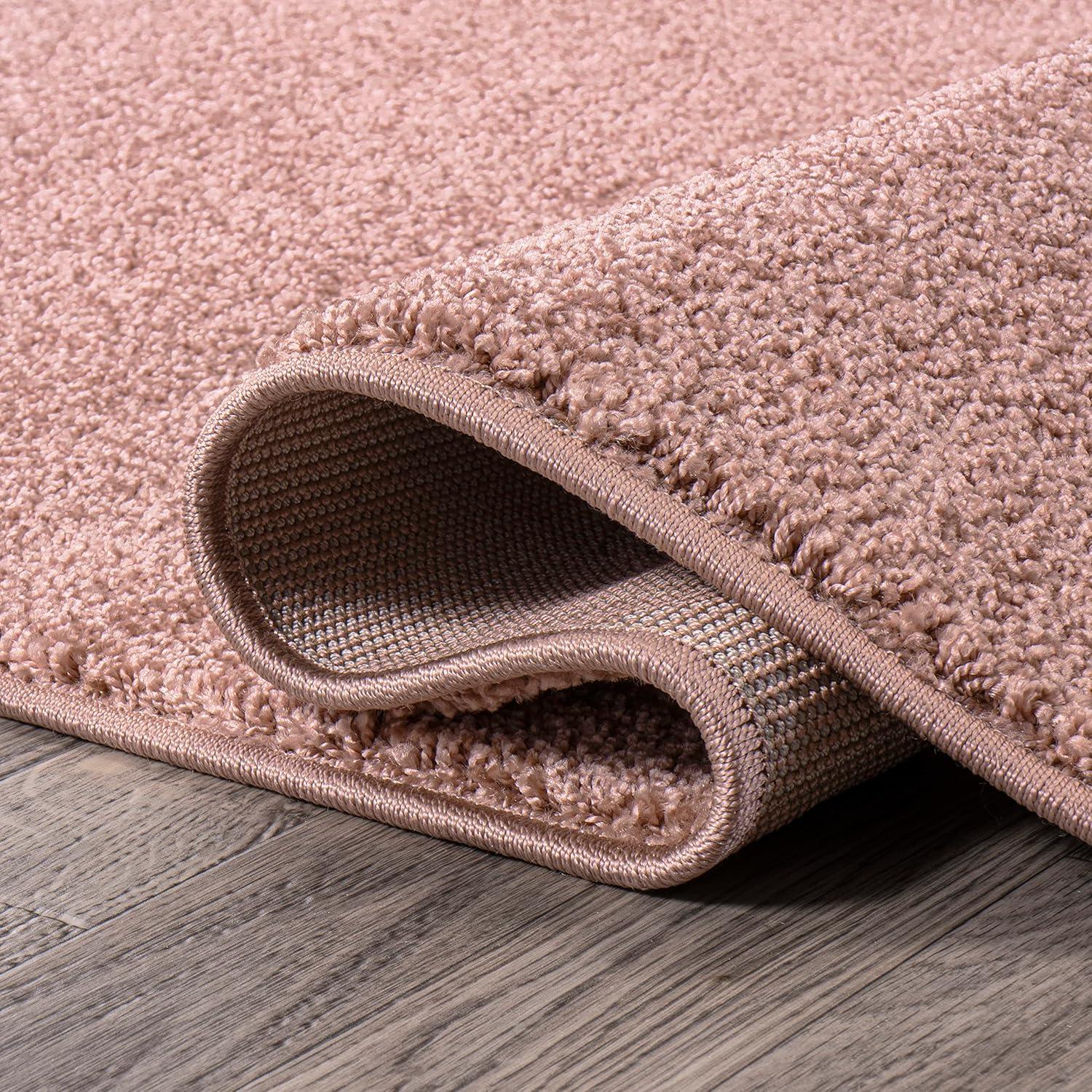 image:imageJONATHAN Y Haze Solid LowPile Pink Indoor Area Rug 5x8 CoastalBohemianMinimalistClassic EasyCleaning for Living RoomBedroomKitchenPet FriendlyNonShedding SEU100P5