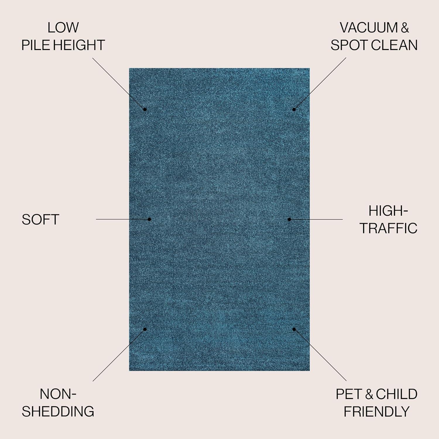 image:imageJONATHAN Y Haze Solid LowPile Turquoise Indoor Area Rug 5x8 CoastalBohemianMinimalistClassic EasyCleaning for Living RoomBedroomKitchenPet FriendlyNonShedding SEU100H5