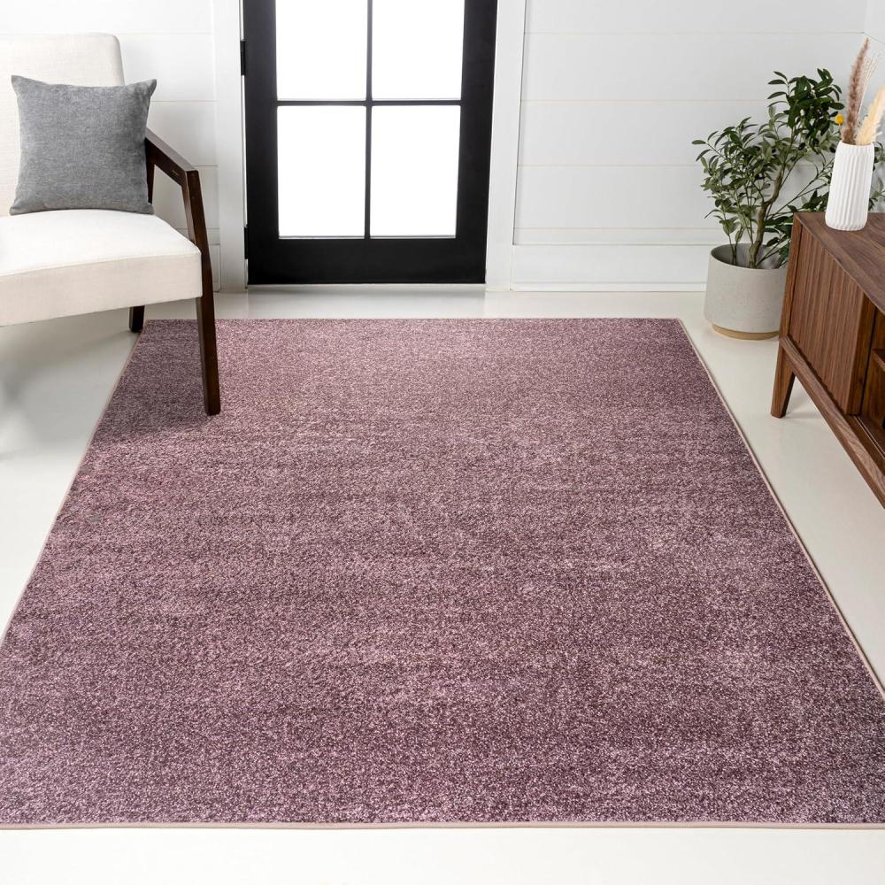 image:imageJONATHAN Y Haze Solid LowPile Light Purple Indoor Area Rug 5x8 CoastalBohemianMinimalistClassic EasyCleaning for Living RoomBedroomKitchenPet FriendlyNonShedding SEU100R5