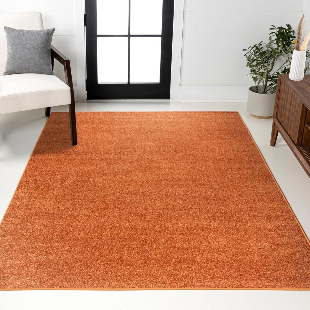 image:imageJONATHAN Y Haze Solid LowPile Orange Indoor Area Rug 5x8 CoastalBohemianMinimalistClassic EasyCleaning for Living RoomBedroomKitchenPet FriendlyNonShedding SEU100M5