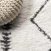 JONATHAN Y Calvia Moroccan Diamond Shag White/Gray Runner Rug, 2×8, Bohemian, Contemporary, Easy-Cleaning for Living Room, Bedroom, Kitchen, Pet Friendly, Non-Shedding (MOH404A-28)(2′ x 10′ (Runner))