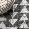 JONATHAN Y Tribal Geometric Indoor Outdoor Area Rug 5X8 Brown/Beige, Andratx Modern for Backyard, Patio, Porch, Easy-Cleaning, High Traffic, Pet-Friendly, Non-Shedding (SMB126A-5)(Black/Ivory)