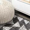 JONATHAN Y Tribal Geometric Indoor Outdoor Area Rug 5X8 Brown/Beige, Andratx Modern for Backyard, Patio, Porch, Easy-Cleaning, High Traffic, Pet-Friendly, Non-Shedding (SMB126A-5)(Black/Ivory)
