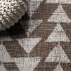 JONATHAN Y Tribal Geometric Indoor Outdoor Area Rug 5X8 Brown/Beige, Andratx Modern for Backyard, Patio, Porch, Easy-Cleaning, High Traffic, Pet-Friendly, Non-Shedding (SMB126A-5)(Brown/Beige)