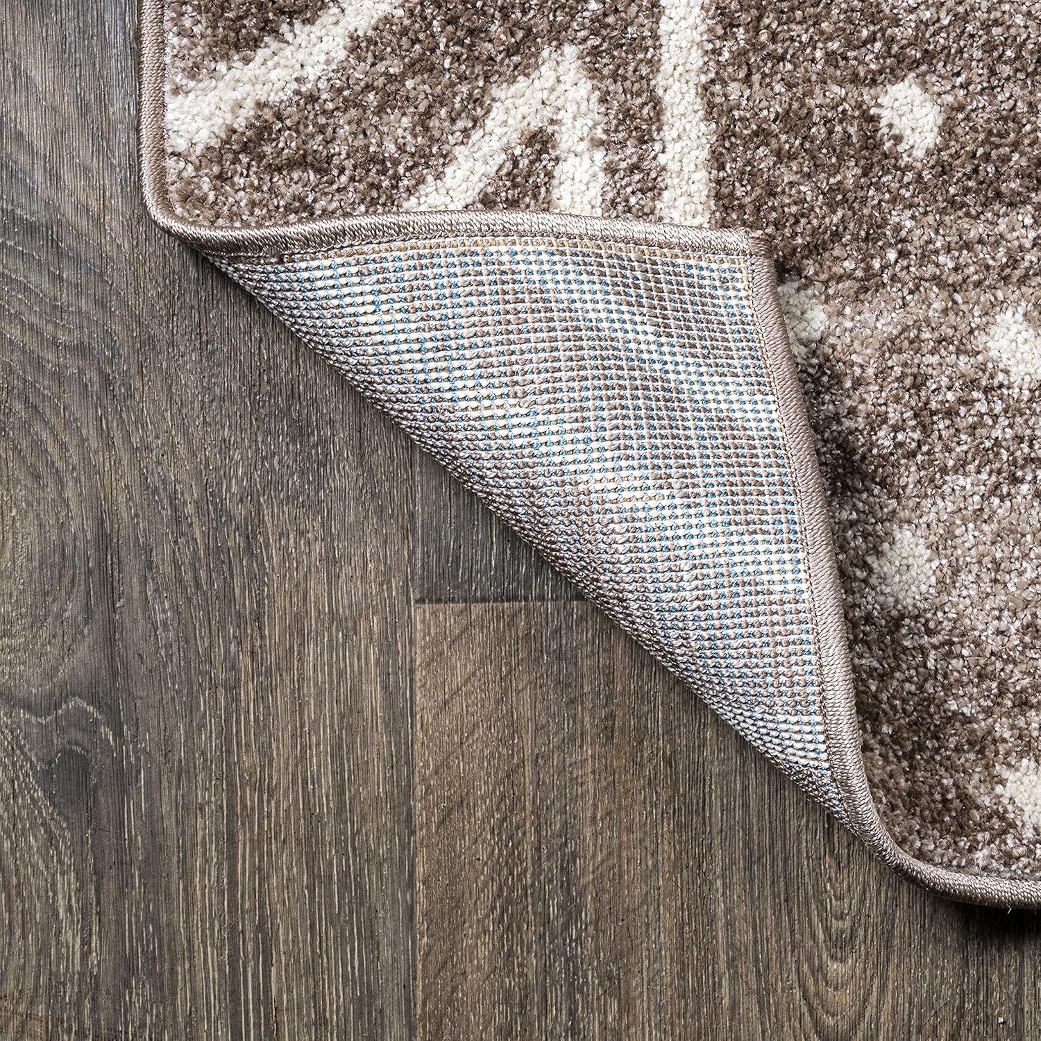 image:imageJONATHAN Y Amanar Tribal Geometric BrownIvory Runner Rug 2x8 Bohemian Vintage EasyCleaning for Living Room Bedroom Kitchen Pet Friendly NonShedding MOH503A282 x 10 Runner