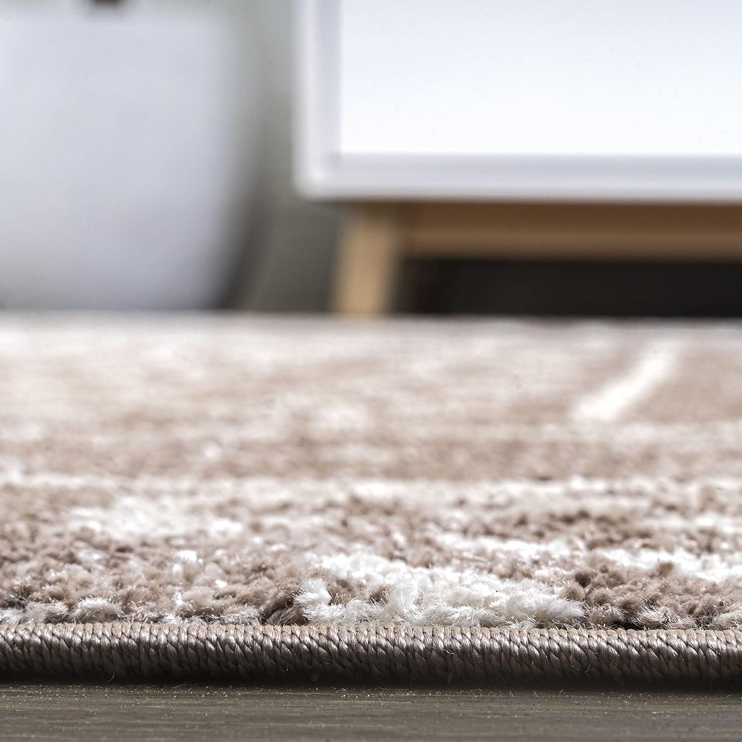 image:imageJONATHAN Y Amanar Tribal Geometric BrownIvory Runner Rug 2x8 Bohemian Vintage EasyCleaning for Living Room Bedroom Kitchen Pet Friendly NonShedding MOH503A282 x 10 Runner
