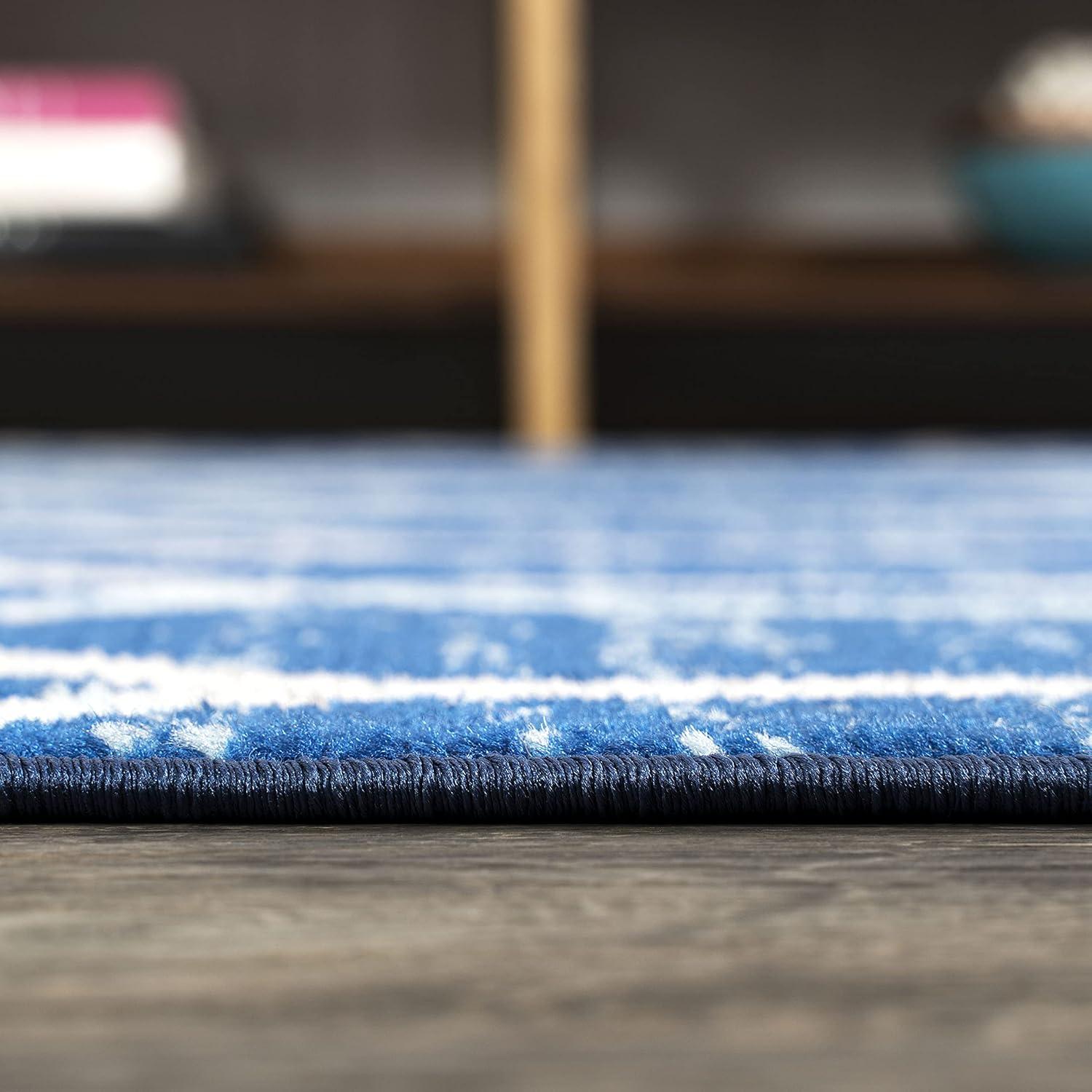 image:imageJONATHAN Y Asilah Ogee Fretwork BlueGray Indoor Area Rug 5x8 Contemporary Modern EasyCleaning for Living Room Bedroom Kitchen Pet Friendly NonShedding MOH104B5BlueGray