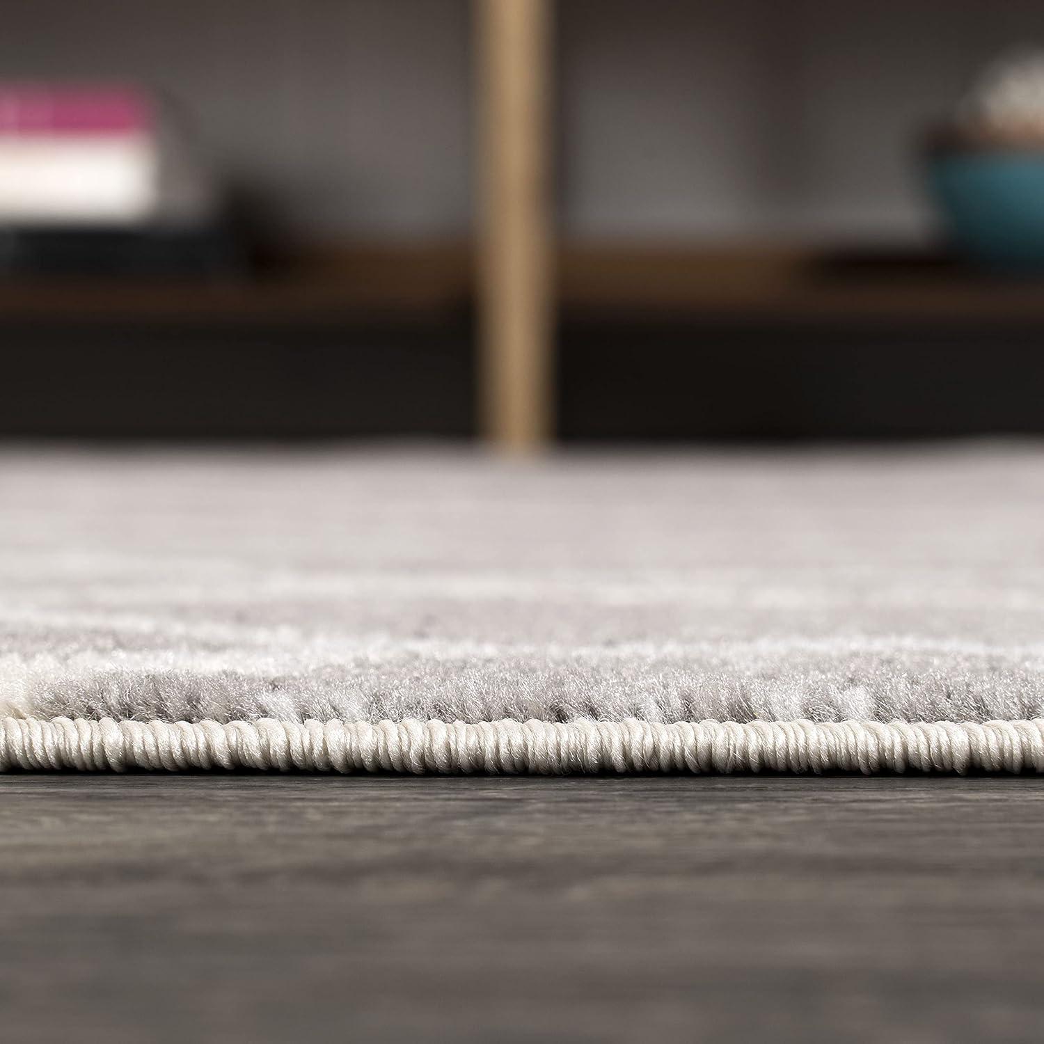 image:imageJONATHAN Y Asilah Ogee Fretwork BlueGray Indoor Area Rug 5x8 Contemporary Modern EasyCleaning for Living Room Bedroom Kitchen Pet Friendly NonShedding MOH104B5Drak GrayCream