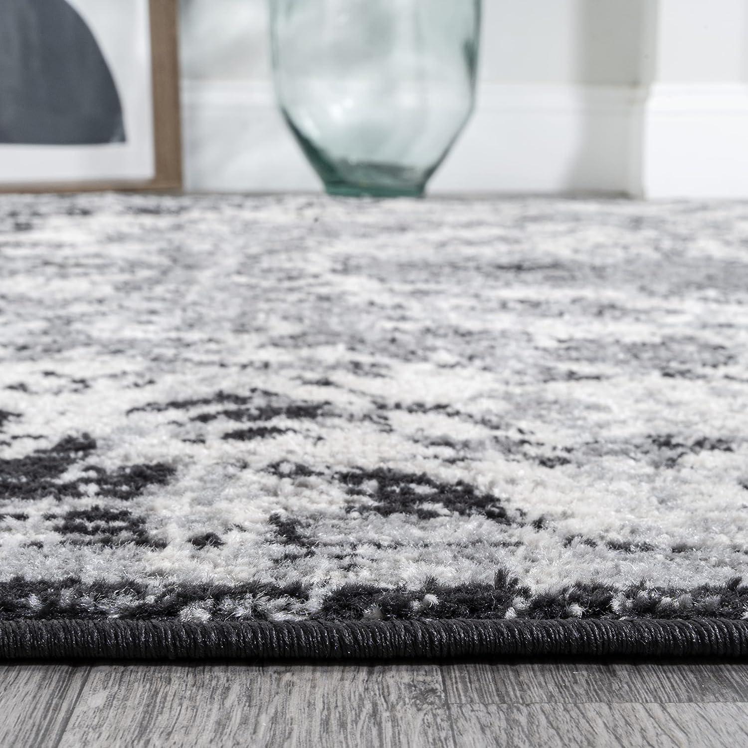 image:imageJONATHAN Y Boho Medallion Dark BlueGray Indoor Area Rug 3x5 Vintage Anaise Ornate EasyCleaning for Living Room Bedroom Kitchen Pet Friendly NonShedding BMF112C3GrayBlackCream