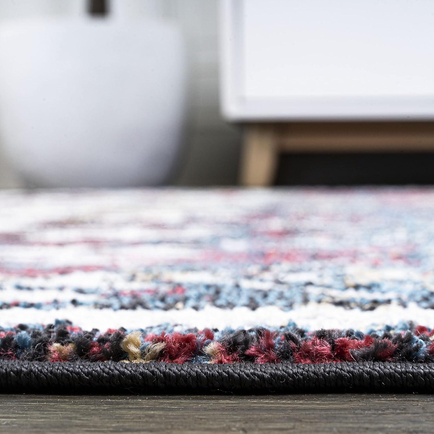 image:imageJONATHAN Y Dhiya Distressed Kilim Multi Runner Rug 2x8 Bohemian Vintage EasyCleaning for Living Room Bedroom Kitchen Pet Friendly NonShedding MDP502A282 x 10 Runner