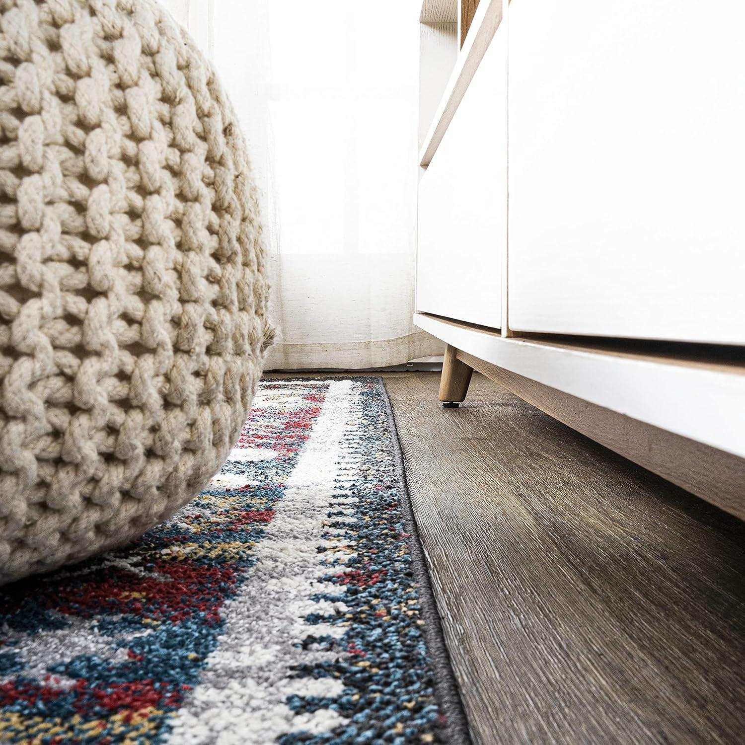 image:imageJONATHAN Y Dhiya Distressed Kilim Multi Runner Rug 2x8 Bohemian Vintage EasyCleaning for Living Room Bedroom Kitchen Pet Friendly NonShedding MDP502A282 x 10 Runner