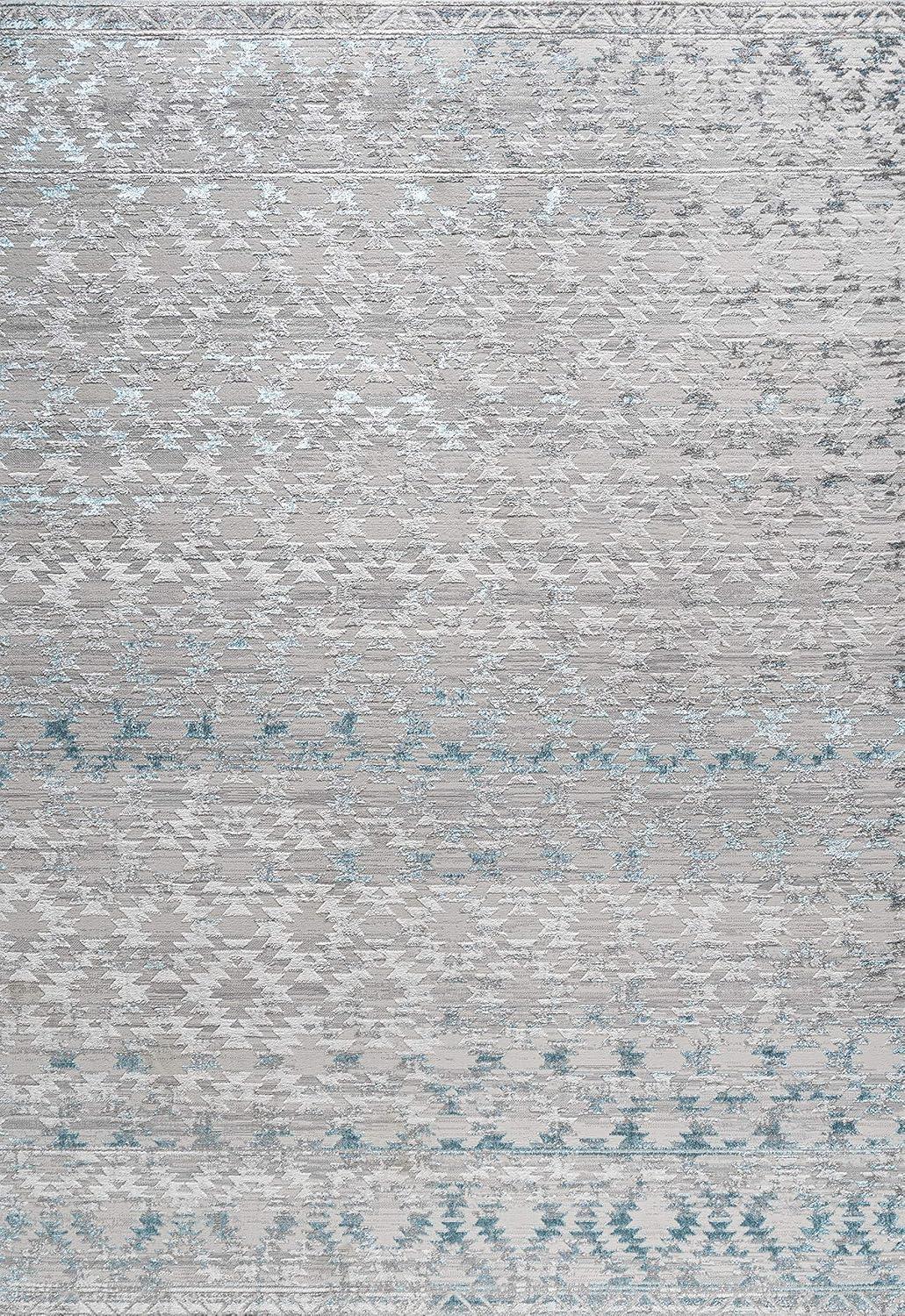 image:imageJONATHAN Y Faded Trellis GrayTurquoise Indoor Area Rug 3X5 ft Ancient for Living Room Bedroom Kitchen Office EasyCleaning High Traffic PetFriendly NonShedding SOR206A378 x 10 Rectangular