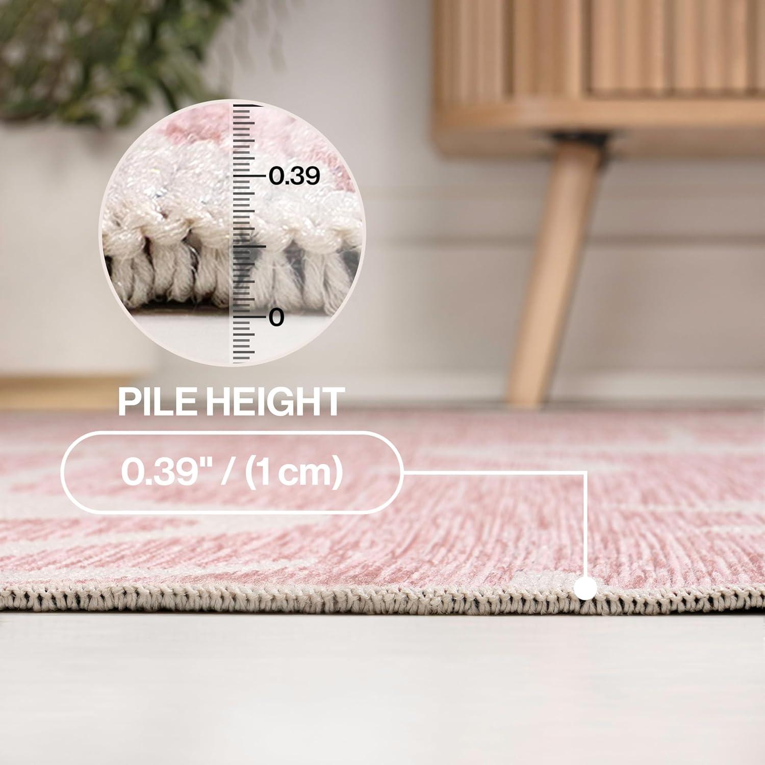 image:imageJONATHAN Y Flamingos TwoTone Indoor Outdoor Runner Rug 2X8 BeigeWhite Liana Casual Coastal for Backyard Patio Porch EasyCleaning High Traffic PetFriendly NonShedding TSN401A28PinkCream