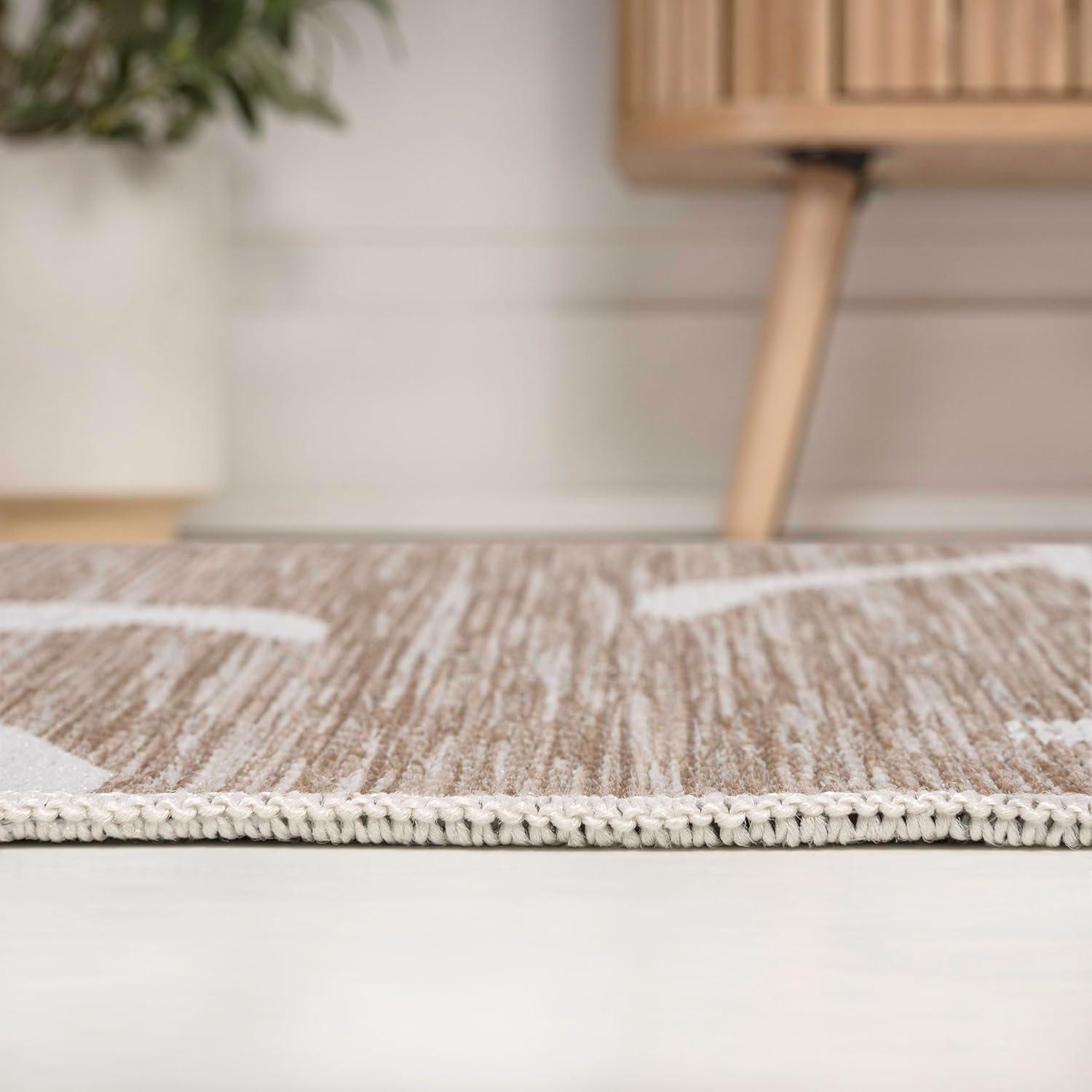 image:imageJONATHAN Y Flamingos TwoTone Indoor Outdoor Runner Rug 2X8 BeigeWhite Liana Casual Coastal for Backyard Patio Porch EasyCleaning High Traffic PetFriendly NonShedding TSN401A28BeigeWhite