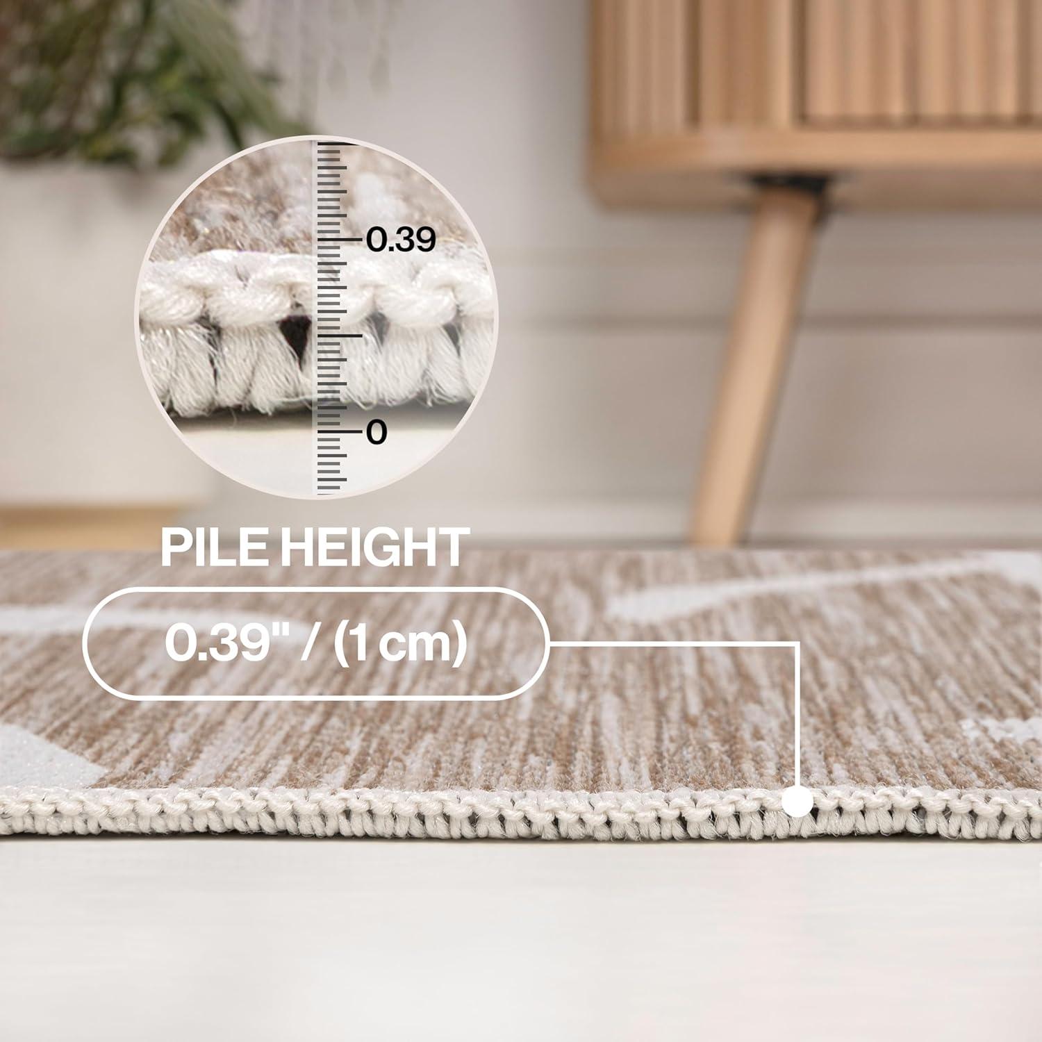 image:imageJONATHAN Y Flamingos TwoTone Indoor Outdoor Runner Rug 2X8 BeigeWhite Liana Casual Coastal for Backyard Patio Porch EasyCleaning High Traffic PetFriendly NonShedding TSN401A28BeigeWhite