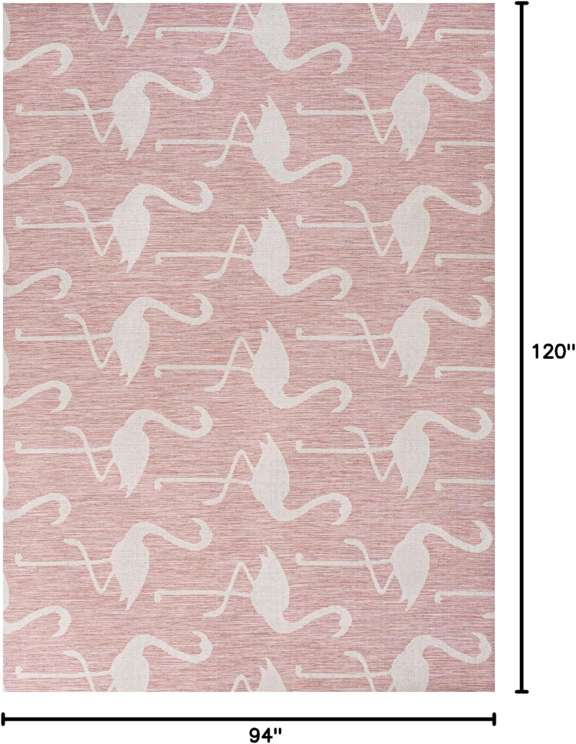 image:imageJONATHAN Y Flamingos TwoTone Indoor Outdoor Runner Rug 2X8 BeigeWhite Liana Casual Coastal for Backyard Patio Porch EasyCleaning High Traffic PetFriendly NonShedding TSN401A28PinkCream