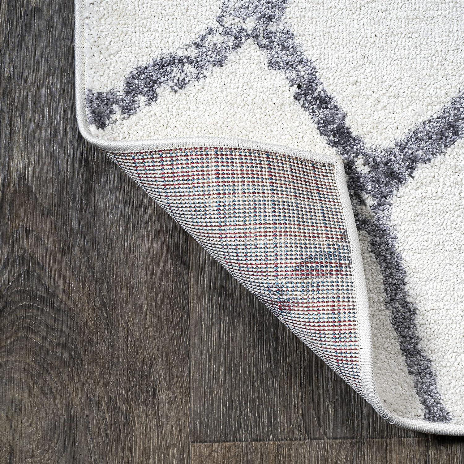 image:imageJONATHAN Y Illi Moroccan Diamond Trellis IvoryGray Runner Rug 2x8 Bohemian Vintage EasyCleaning for Living Room Bedroom Kitchen Pet Friendly NonShedding MOH506A284 x 6 Rectangular