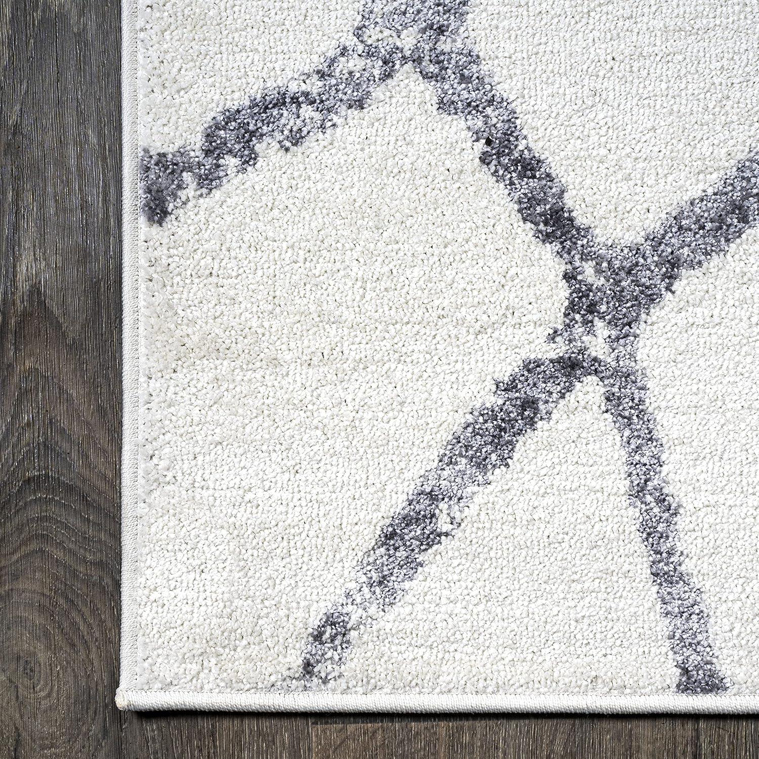 image:imageJONATHAN Y Illi Moroccan Diamond Trellis IvoryGray Runner Rug 2x8 Bohemian Vintage EasyCleaning for Living Room Bedroom Kitchen Pet Friendly NonShedding MOH506A283 x 5 Rectangular
