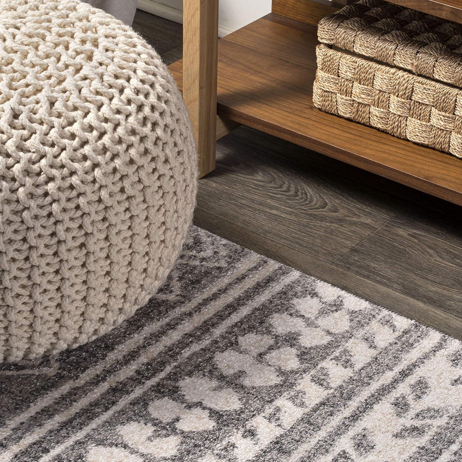 image:imageJONATHAN Y Imlil Tribal Stripe Light GrayCream Runner Rug 2x8 Geometric Bohemian Casual EasyCleaning for Living Room Bedroom Kitchen Pet Friendly NonShedding MOH303A283 x 49 Rectangular