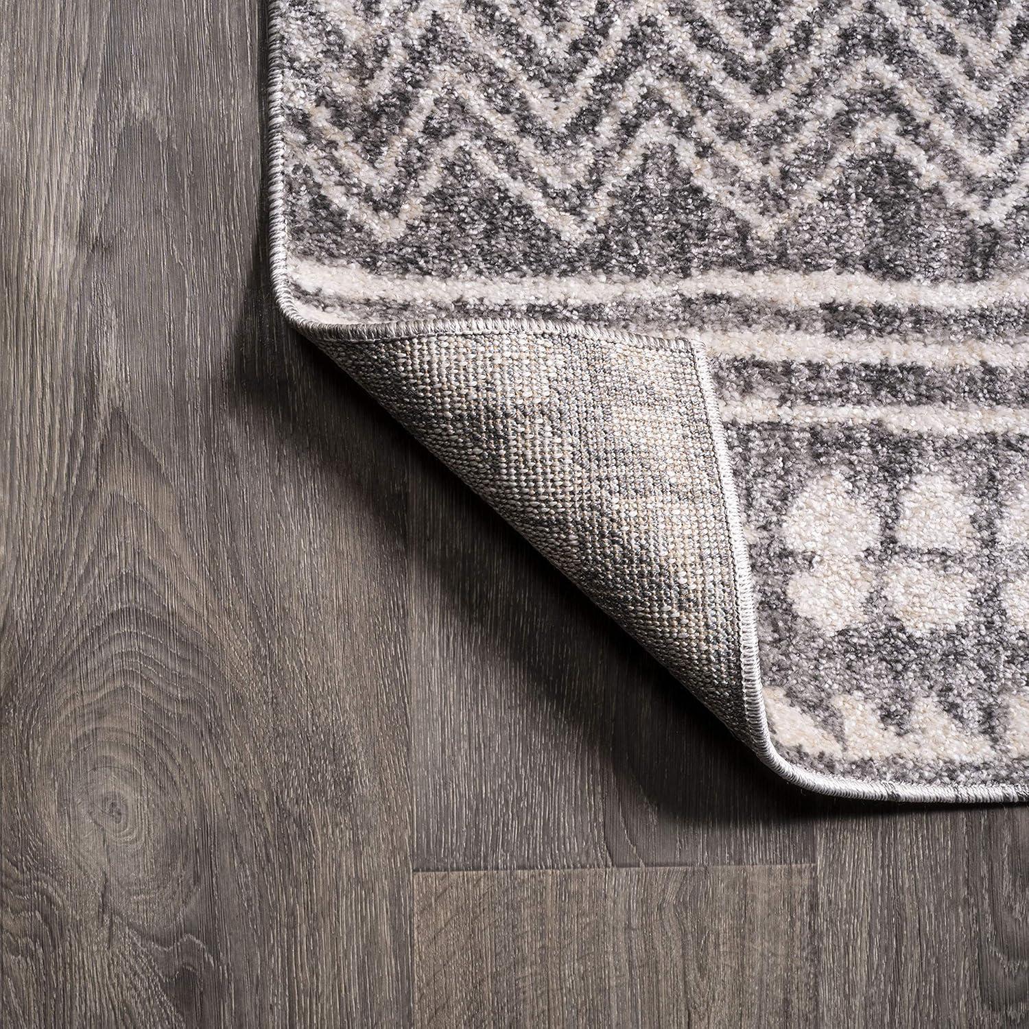 image:imageJONATHAN Y Imlil Tribal Stripe Light GrayCream Runner Rug 2x8 Geometric Bohemian Casual EasyCleaning for Living Room Bedroom Kitchen Pet Friendly NonShedding MOH303A2823 x 10 Runner