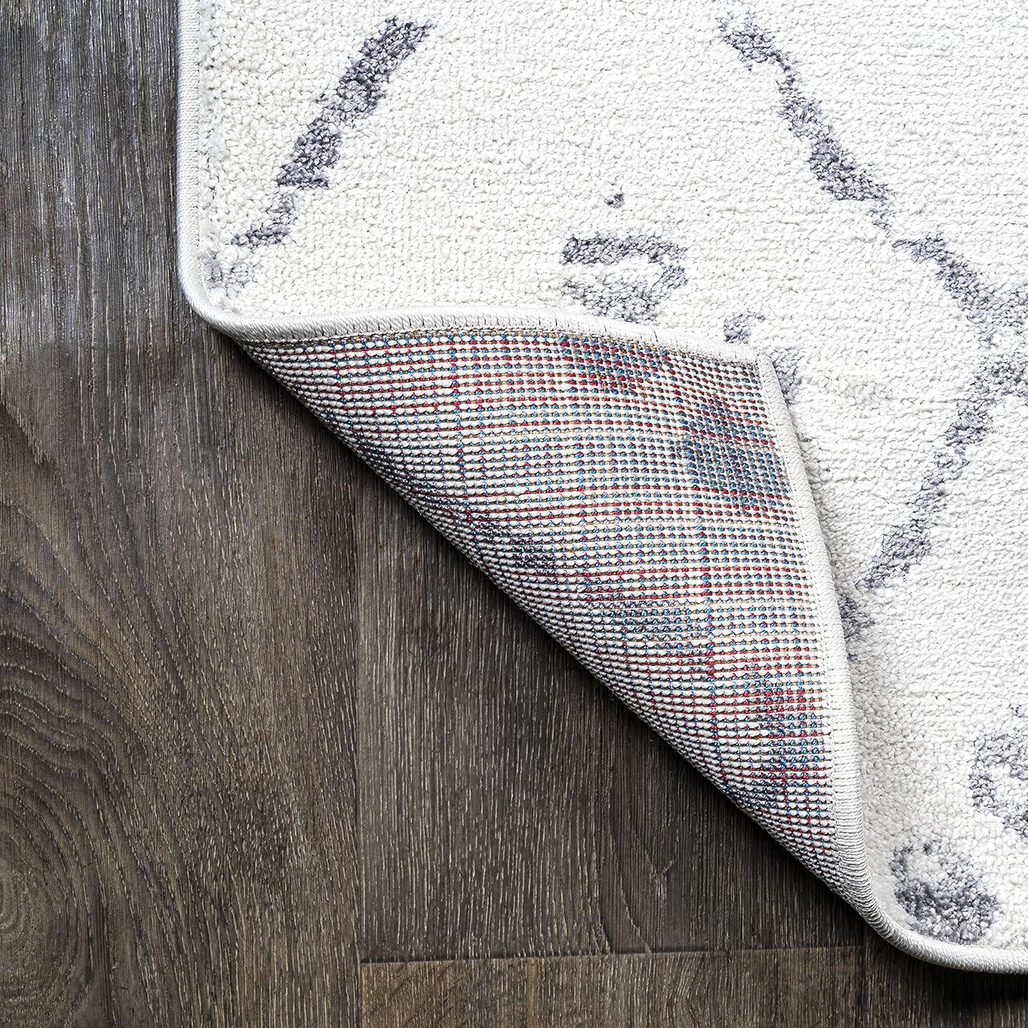 image:imageJONATHAN Y Izil Geometric Diamond IvoryLight Gray Runner Rug 2x8 Moroccan Bohemian Vintage EasyCleaning for Living Room Bedroom Kitchen Pet Friendly NonShedding MOH507A282 x 10 Runner