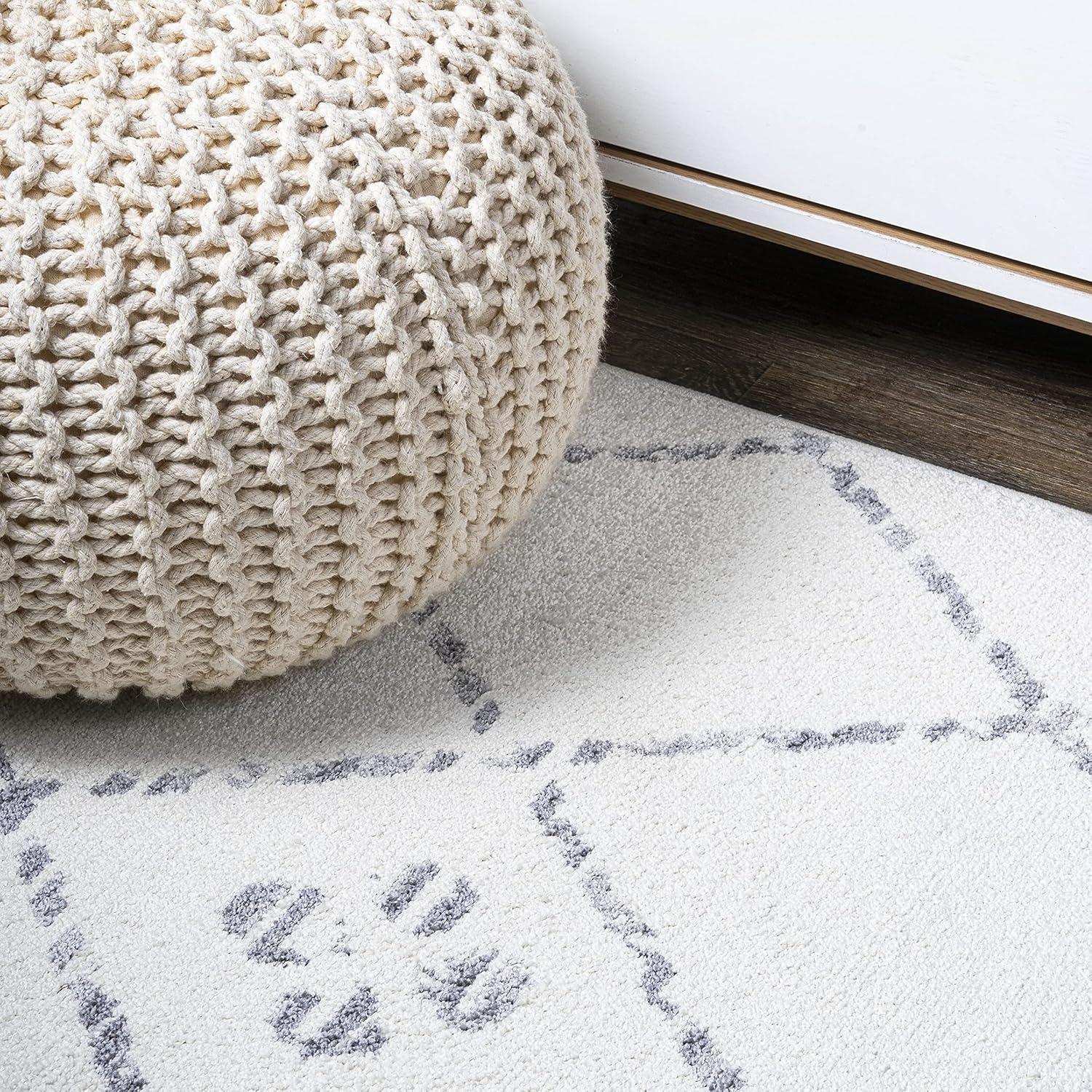 image:imageJONATHAN Y Izil Geometric Diamond IvoryLight Gray Runner Rug 2x8 Moroccan Bohemian Vintage EasyCleaning for Living Room Bedroom Kitchen Pet Friendly NonShedding MOH507A284 x 6 Rectangular
