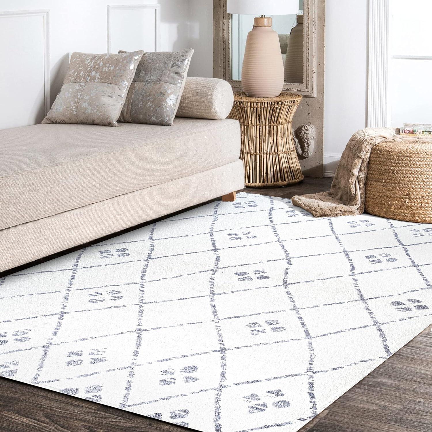 image:imageJONATHAN Y Izil Geometric Diamond IvoryLight Gray Runner Rug 2x8 Moroccan Bohemian Vintage EasyCleaning for Living Room Bedroom Kitchen Pet Friendly NonShedding MOH507A285 x 8 Rectangular