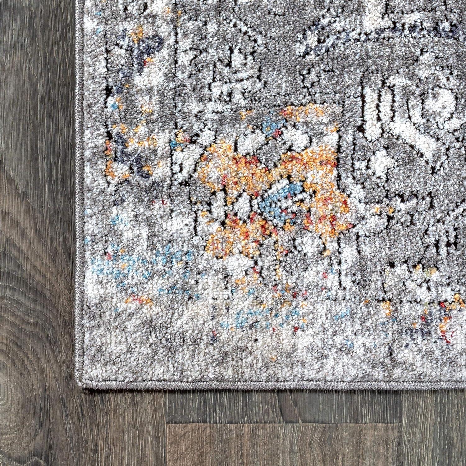 image:imageJONATHAN Y Izmir Medallion GrayMustardTurquoise Indoor Area Rug 3x5 Vintage Glam EasyCleaning for Living Room Bedroom Kitchen Pet Friendly NonShedding RES101A34 x 6 Rectangular