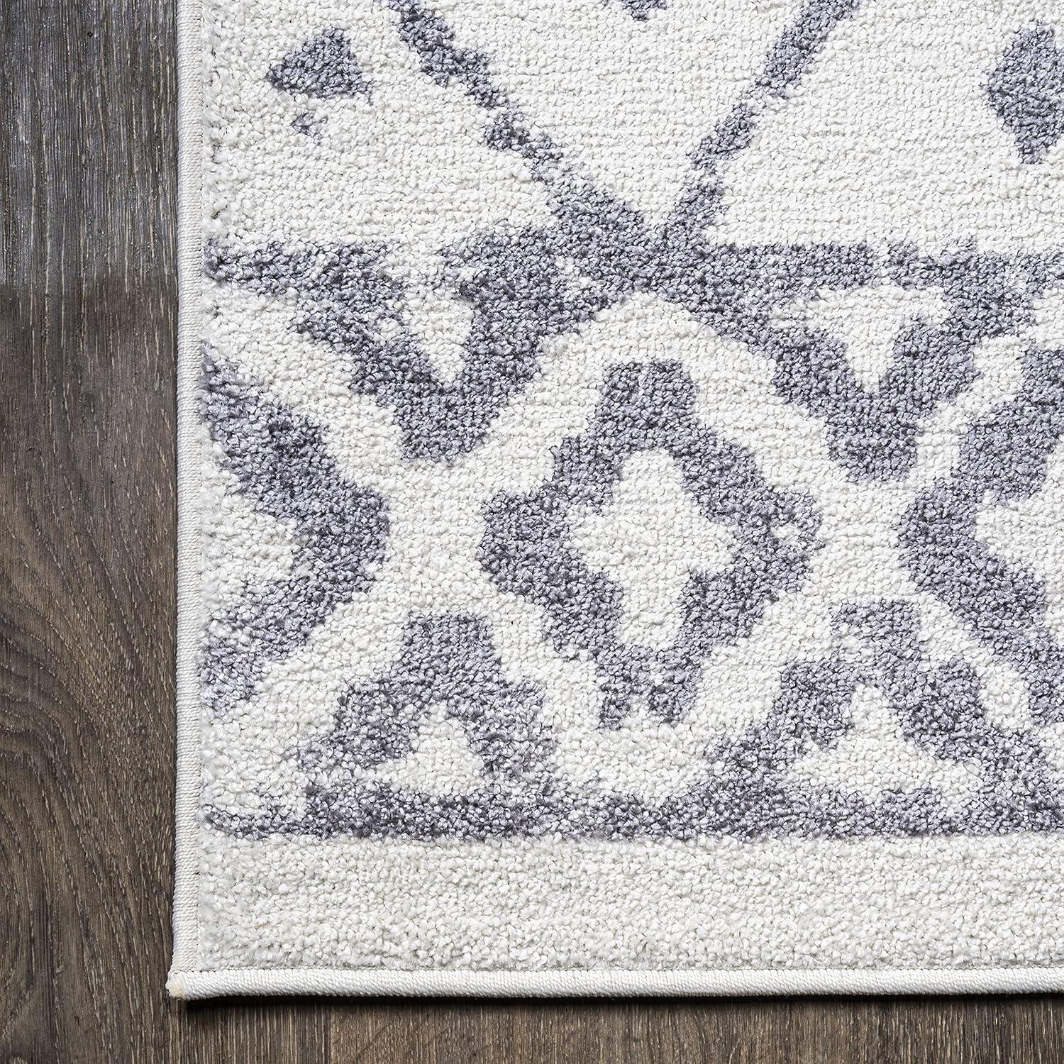 image:imageJONATHAN Y Juba Geometric Diamond IvoryGray Runner Rug 2x8 Moroccan Bohemian Vintage EasyCleaning for Living Room Bedroom Kitchen Pet Friendly NonShedding MOH508A283 x 5 Rectangular
