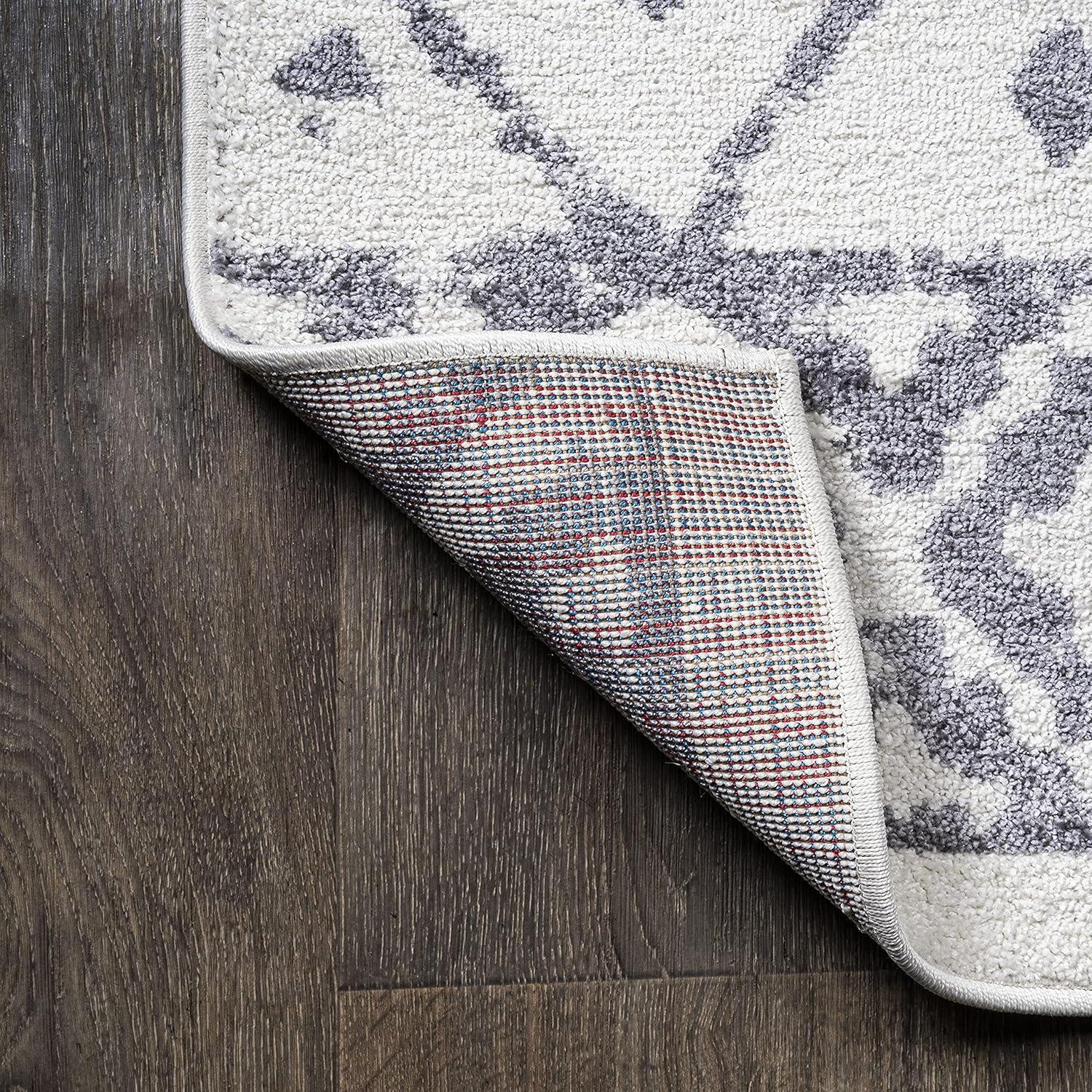 image:imageJONATHAN Y Juba Geometric Diamond IvoryGray Runner Rug 2x8 Moroccan Bohemian Vintage EasyCleaning for Living Room Bedroom Kitchen Pet Friendly NonShedding MOH508A284 x 6 Rectangular