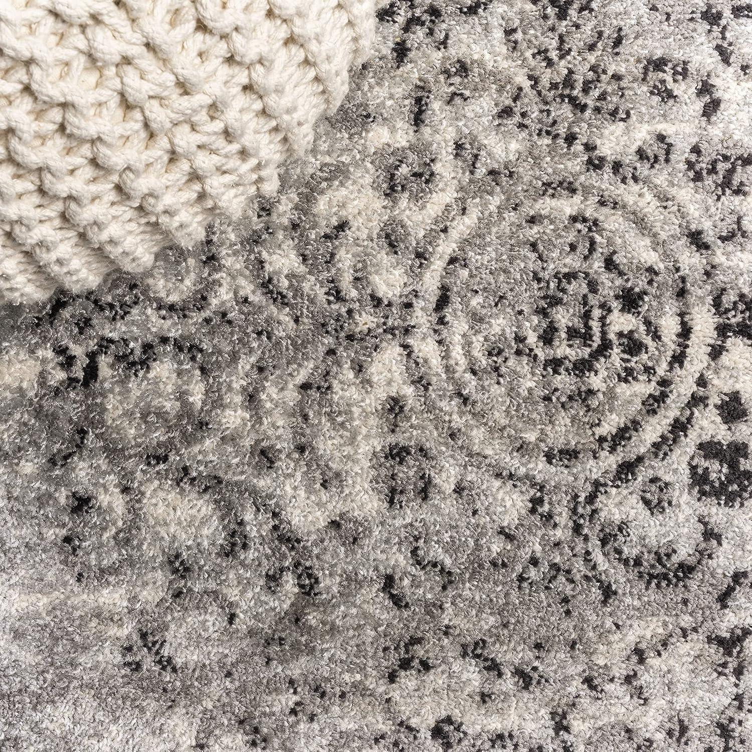 image:imageJONATHAN Y Minori Filigree Medallion Dark GrayCream Indoor Area Rug 3x5 Vintage Bohemian EasyCleaning for Living Room Bedroom Kitchen Pet Friendly NonShedding MDP206A3Dark GrayCream