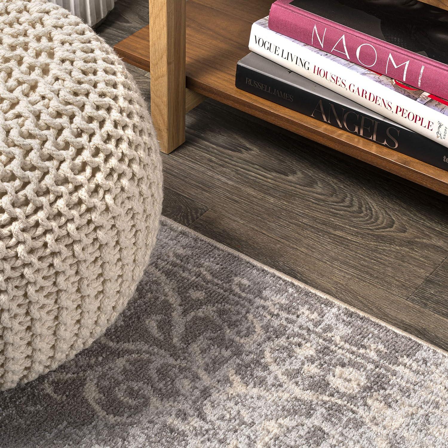 image:imageJONATHAN Y Minori Filigree Medallion Dark GrayCream Indoor Area Rug 3x5 Vintage Bohemian EasyCleaning for Living Room Bedroom Kitchen Pet Friendly NonShedding MDP206A3Light GrayCream