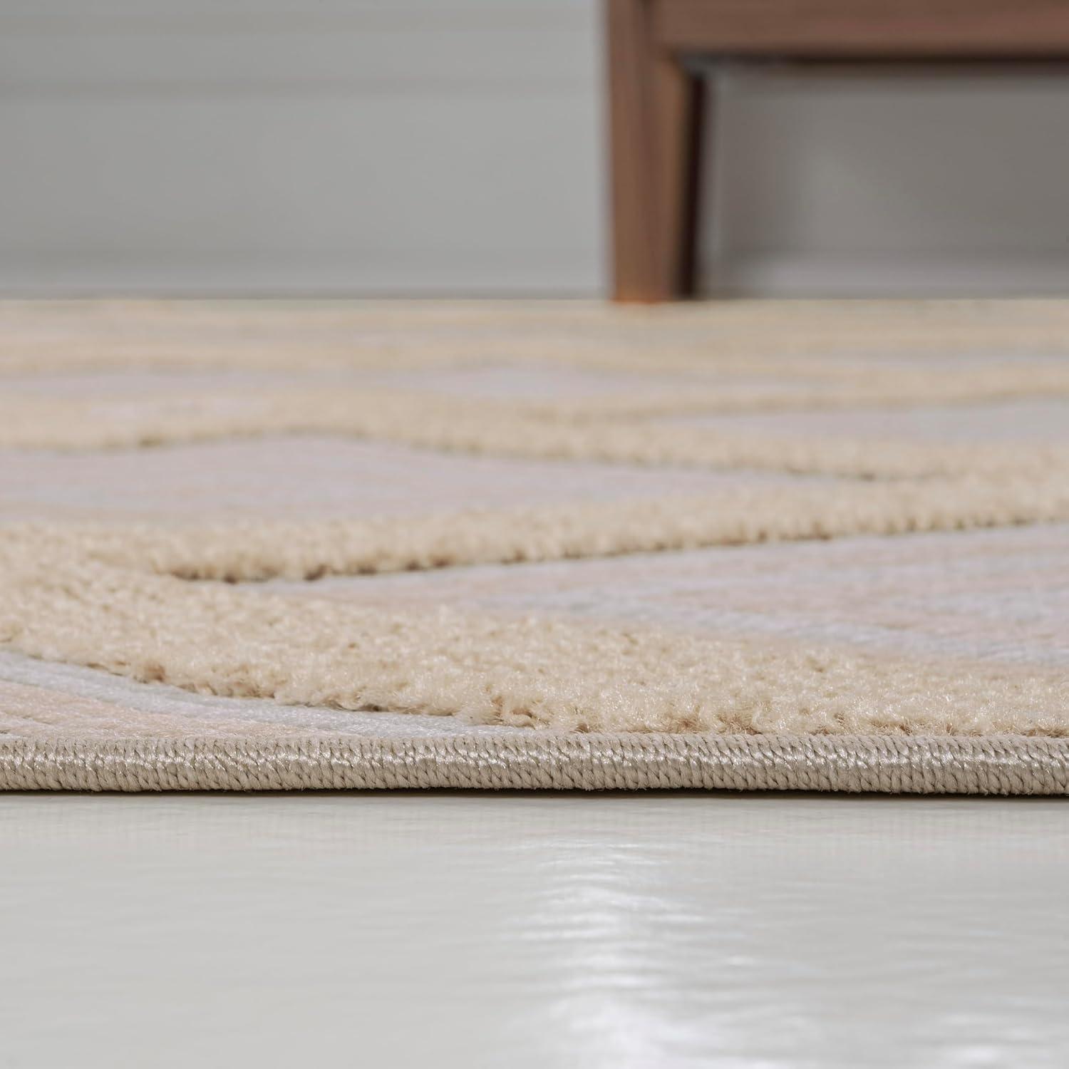 image:imageJONATHAN Y Ogee Trellis ToneonTone Indoor Outdoor Runner Rug 2X8 BeigeGray Duwun HighLow Pile for Backyard Patio Porch EasyCleaning High Traffic PetFriendly NonShedding SBH108A282 x 8 Runner