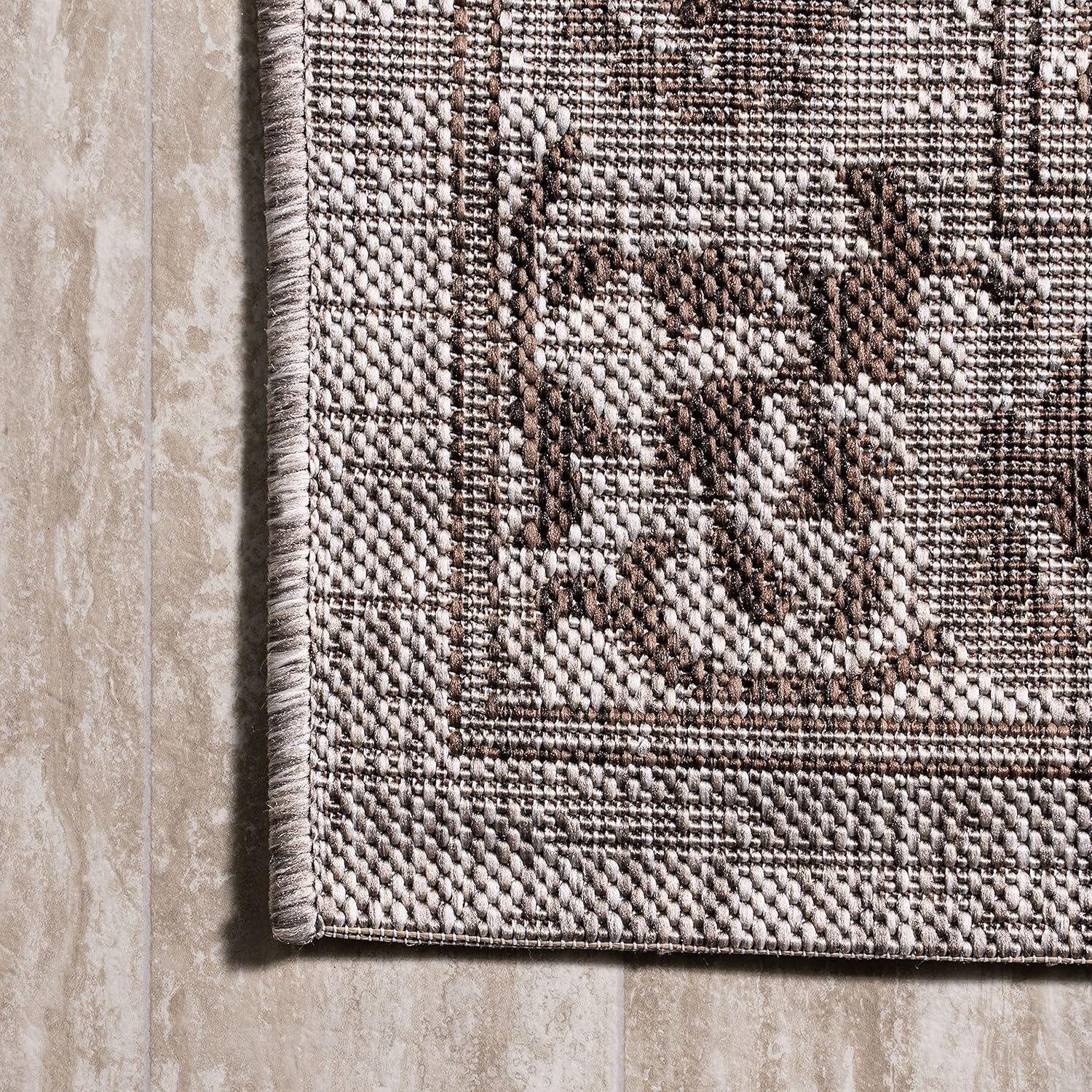 image:imageJONATHAN Y Ornate Medallion Indoor Outdoor Area Rug 3X5 BrownBeige Jerash for Backyard Patio Porch EasyCleaning High Traffic PetFriendly NonShedding SMB115A322 x 10 Runner