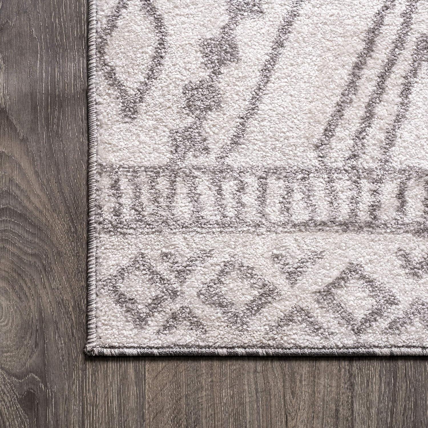 image:imageJONATHAN Y Rih Moroccan Style Diamond IvoryGray Indoor Area Rug 8x10 Bohemian Casual EasyCleaning for Living Room Bedroom Kitchen Pet Friendly NonShedding MOH306A8IvoryGray