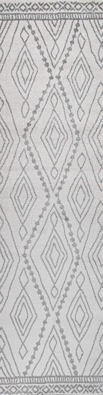 image:imageJONATHAN Y Rih Moroccan Style Diamond IvoryGray Indoor Area Rug 8x10 Bohemian Casual EasyCleaning for Living Room Bedroom Kitchen Pet Friendly NonShedding MOH306A8IvoryGray