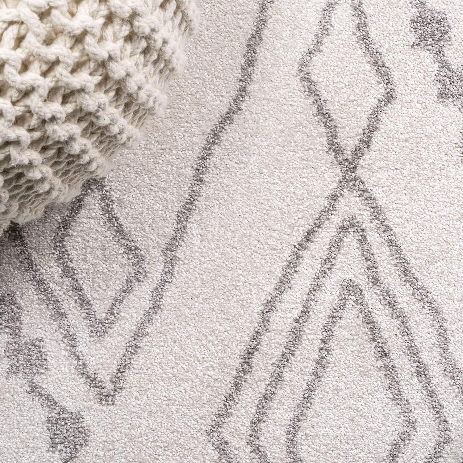 image:imageJONATHAN Y Rih Moroccan Style Diamond IvoryGray Indoor Area Rug 8x10 Bohemian Casual EasyCleaning for Living Room Bedroom Kitchen Pet Friendly NonShedding MOH306A8IvoryGray