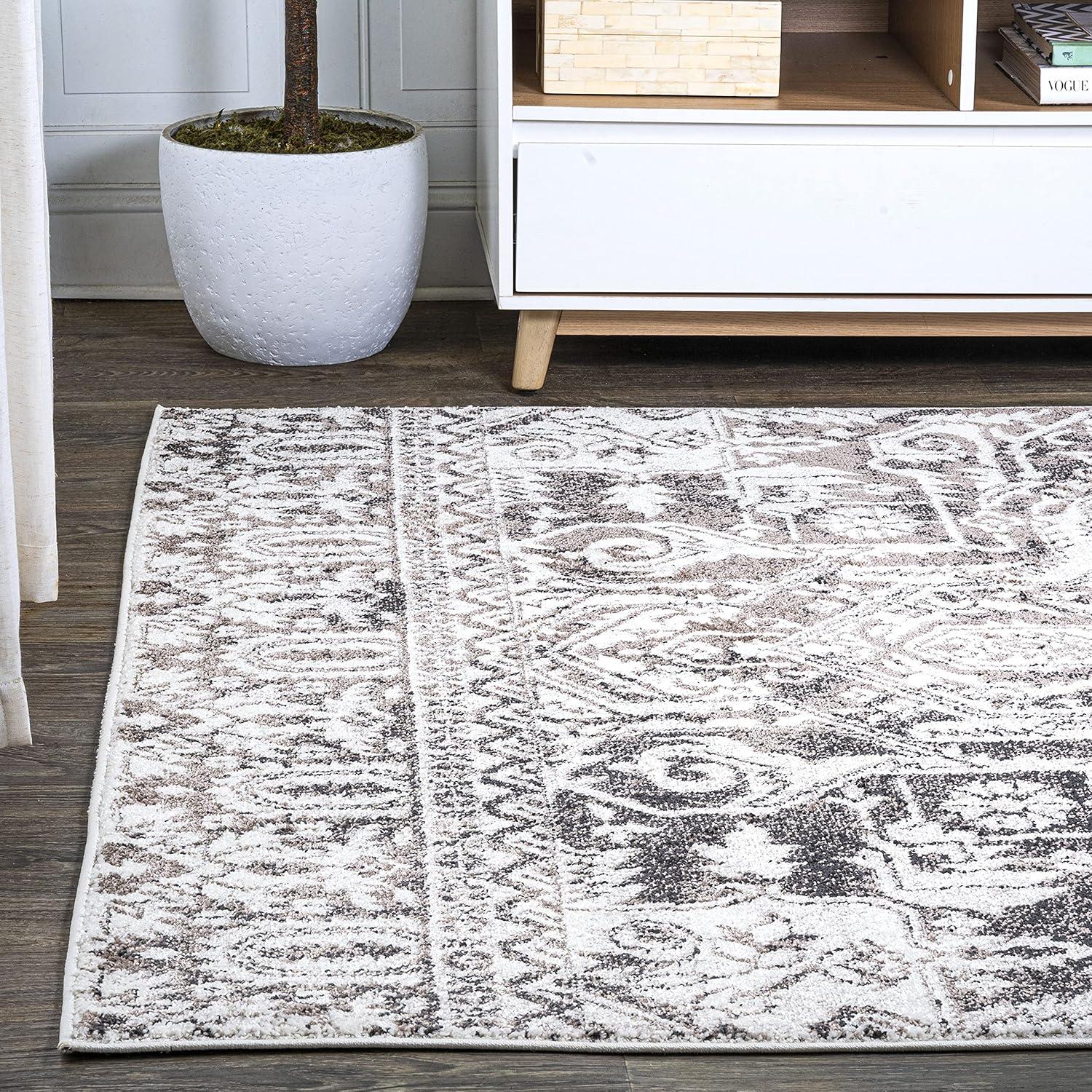 image:imageJONATHAN Y Scala Grand Medallion Ornate BrownIvory Indoor Area Rug 3x5 Bohemian Vintage EasyCleaning for Living Room Bedroom Kitchen Pet Friendly NonShedding MDP500A35 x 8 Rectangular
