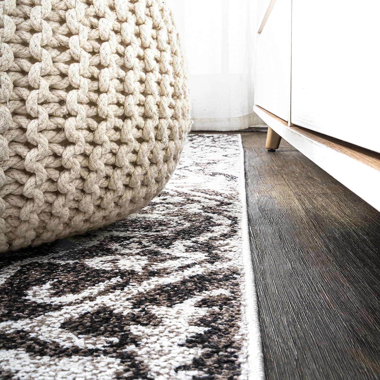 image:imageJONATHAN Y Scala Grand Medallion Ornate BrownIvory Indoor Area Rug 3x5 Bohemian Vintage EasyCleaning for Living Room Bedroom Kitchen Pet Friendly NonShedding MDP500A32 x 10 Runner