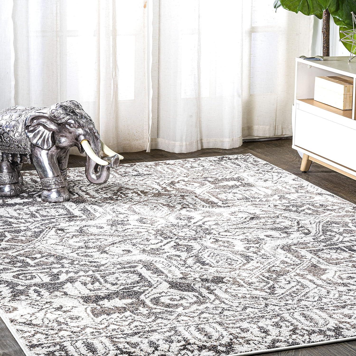 image:imageJONATHAN Y Scala Grand Medallion Ornate BrownIvory Indoor Area Rug 3x5 Bohemian Vintage EasyCleaning for Living Room Bedroom Kitchen Pet Friendly NonShedding MDP500A33 x 5 Rectangular