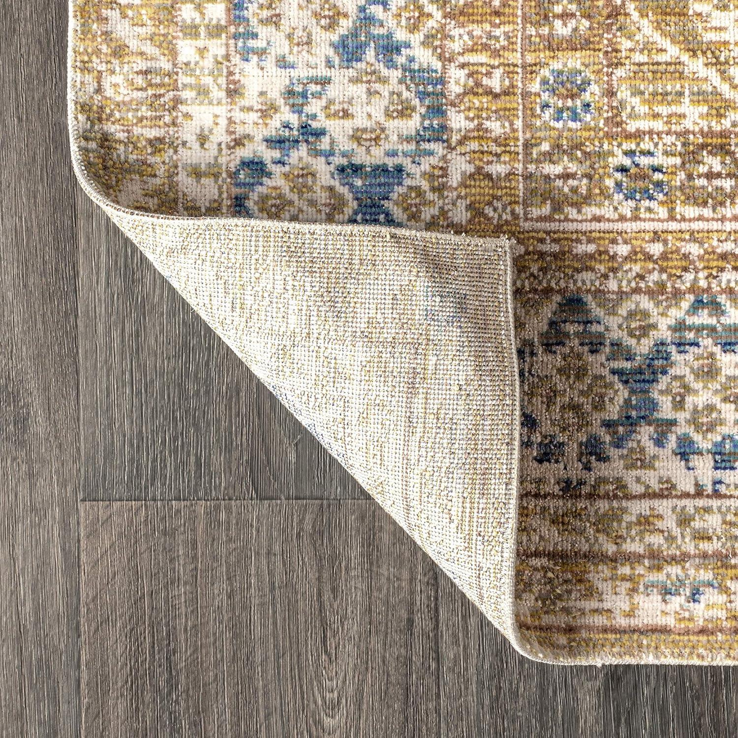 image:imageJONATHAN Y Stirling Argyle Light BlueIvory Indoor Area Rug 3x5 English Country Traditional EasyCleaning for Living Room Bedroom Kitchen Pet Friendly NonShedding SBC301C3Blue gold