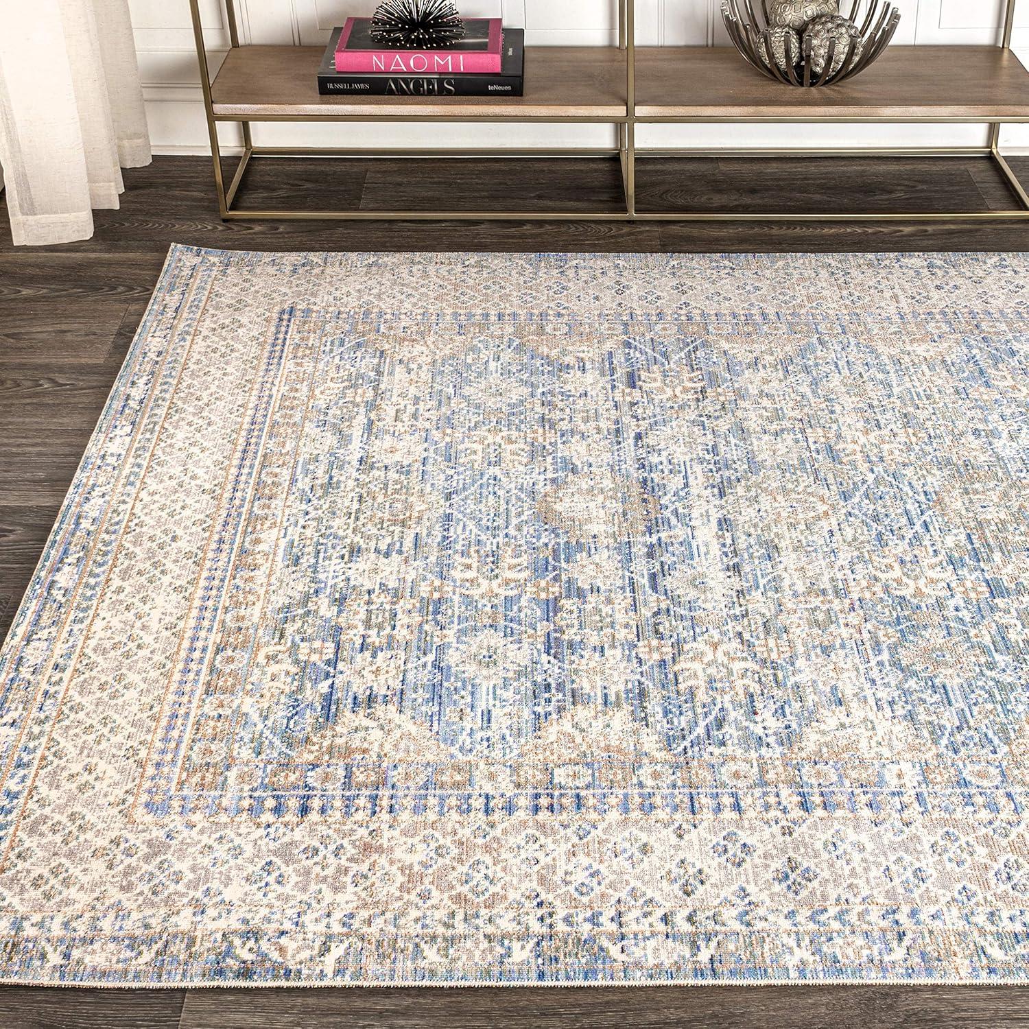 image:imageJONATHAN Y Stirling Argyle Light BlueIvory Indoor Area Rug 3x5 English Country Traditional EasyCleaning for Living Room Bedroom Kitchen Pet Friendly NonShedding SBC301C3Indigo Blue