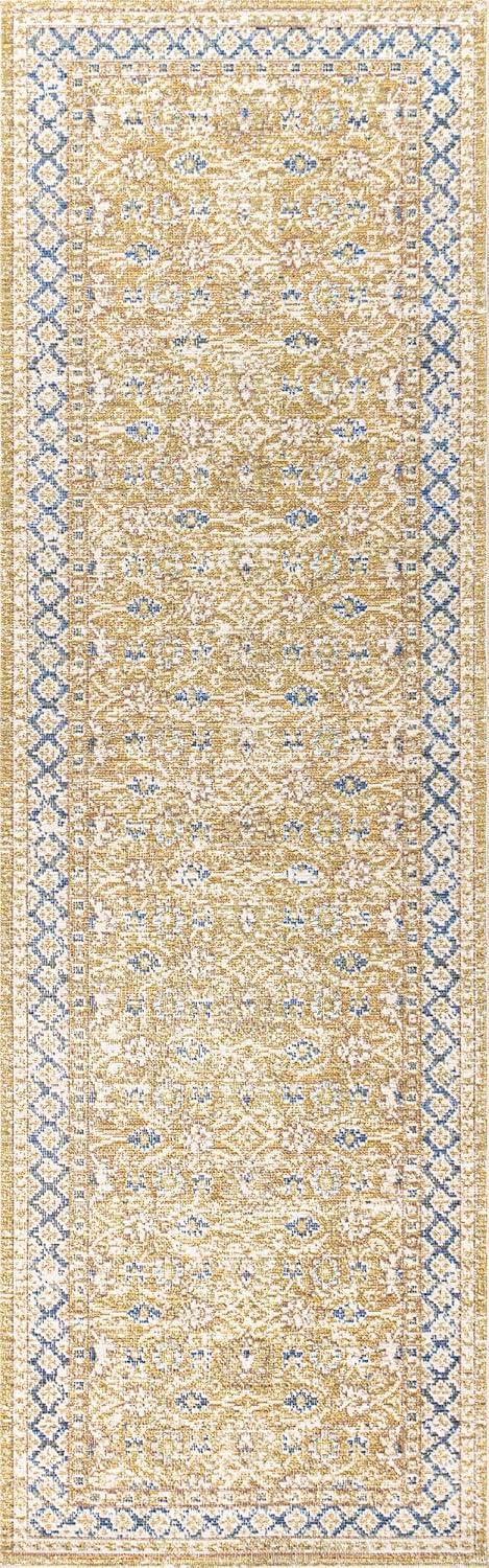 image:imageJONATHAN Y Stirling Argyle Light BlueIvory Indoor Area Rug 3x5 English Country Traditional EasyCleaning for Living Room Bedroom Kitchen Pet Friendly NonShedding SBC301C3Blue gold