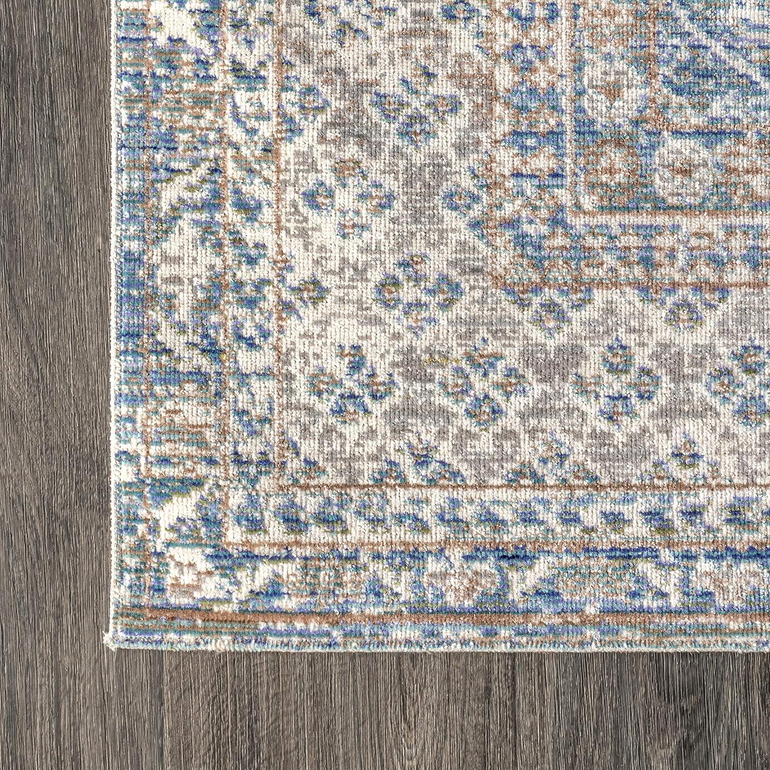 image:imageJONATHAN Y Stirling Argyle Light BlueIvory Indoor Area Rug 3x5 English Country Traditional EasyCleaning for Living Room Bedroom Kitchen Pet Friendly NonShedding SBC301C3Indigo Blue