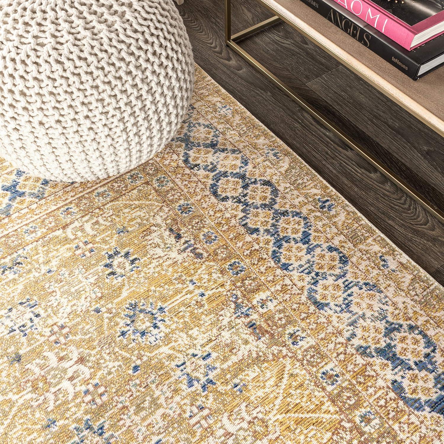 image:imageJONATHAN Y Stirling Argyle Light BlueIvory Indoor Area Rug 3x5 English Country Traditional EasyCleaning for Living Room Bedroom Kitchen Pet Friendly NonShedding SBC301C3Blue gold